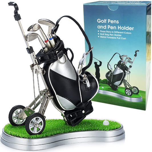 Gifts for Men, Golf Pen Holder Desk Accessories for Men Women Golfers, Birthday Graduation Gifts