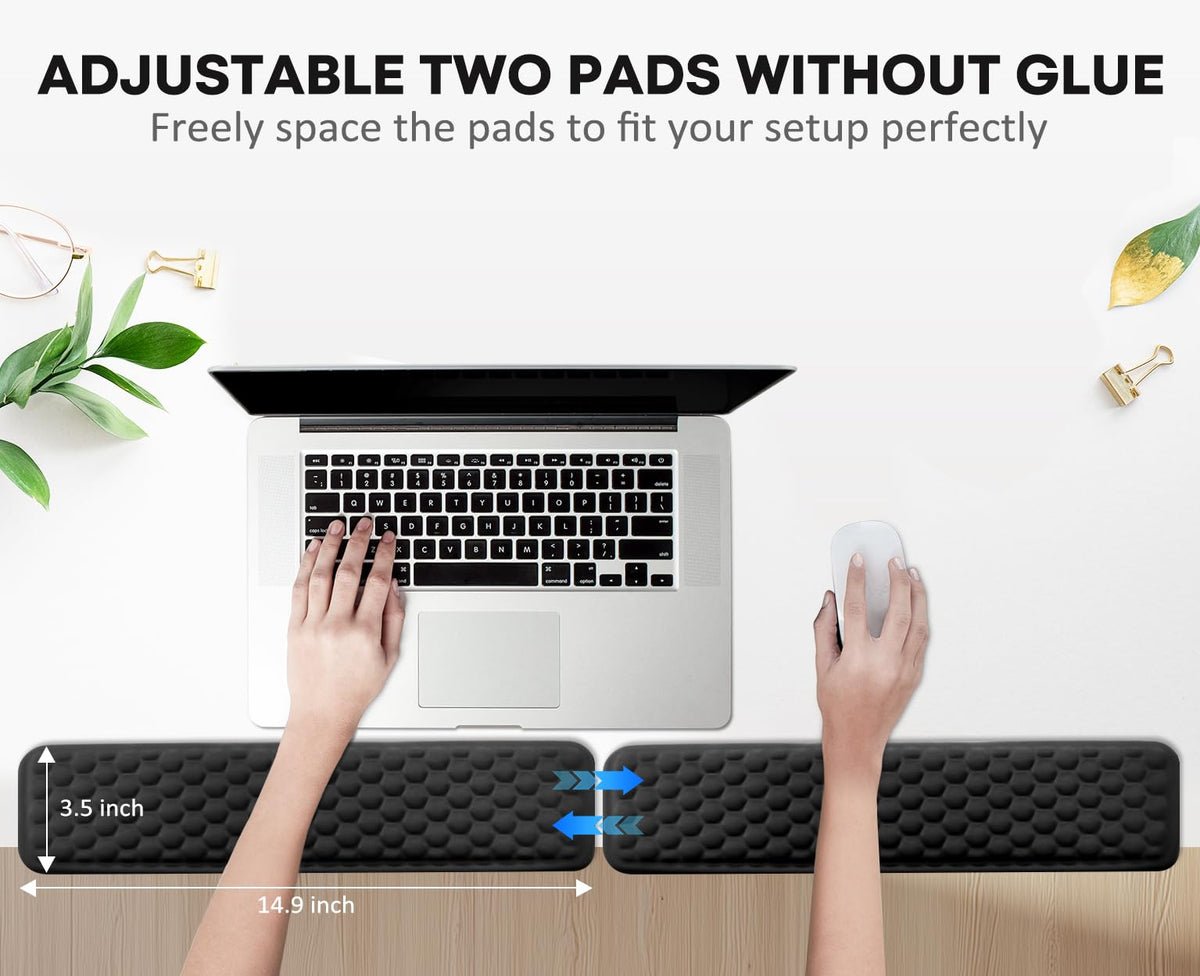 JIKIOU L-Shaped Desk Elbow Pad for Desk,Memory Foam Elbow Support Pad 2Pack