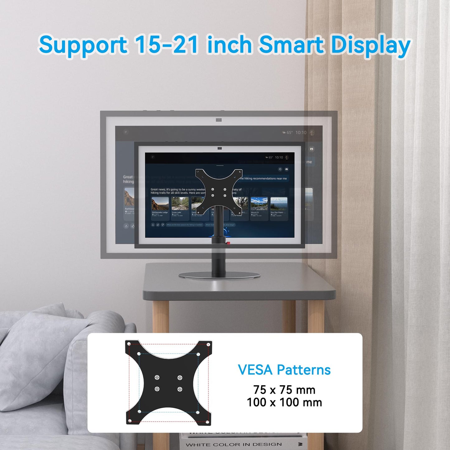 Almoz Adjustable Height Stand Compatible with Echo Show 21/15 (1st/2nd Gen)