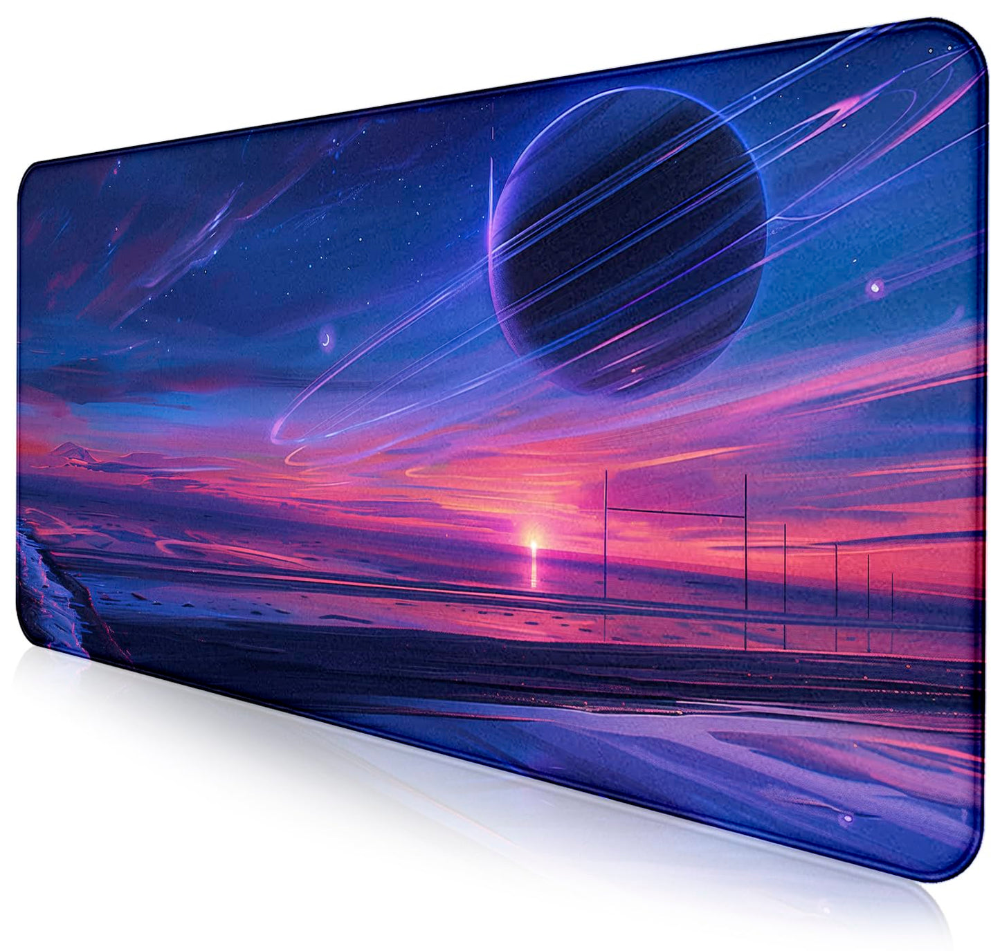 Space Landscape Computer Mouse Pad, XXL Laptop Gaming Mouse Keyboard Pad