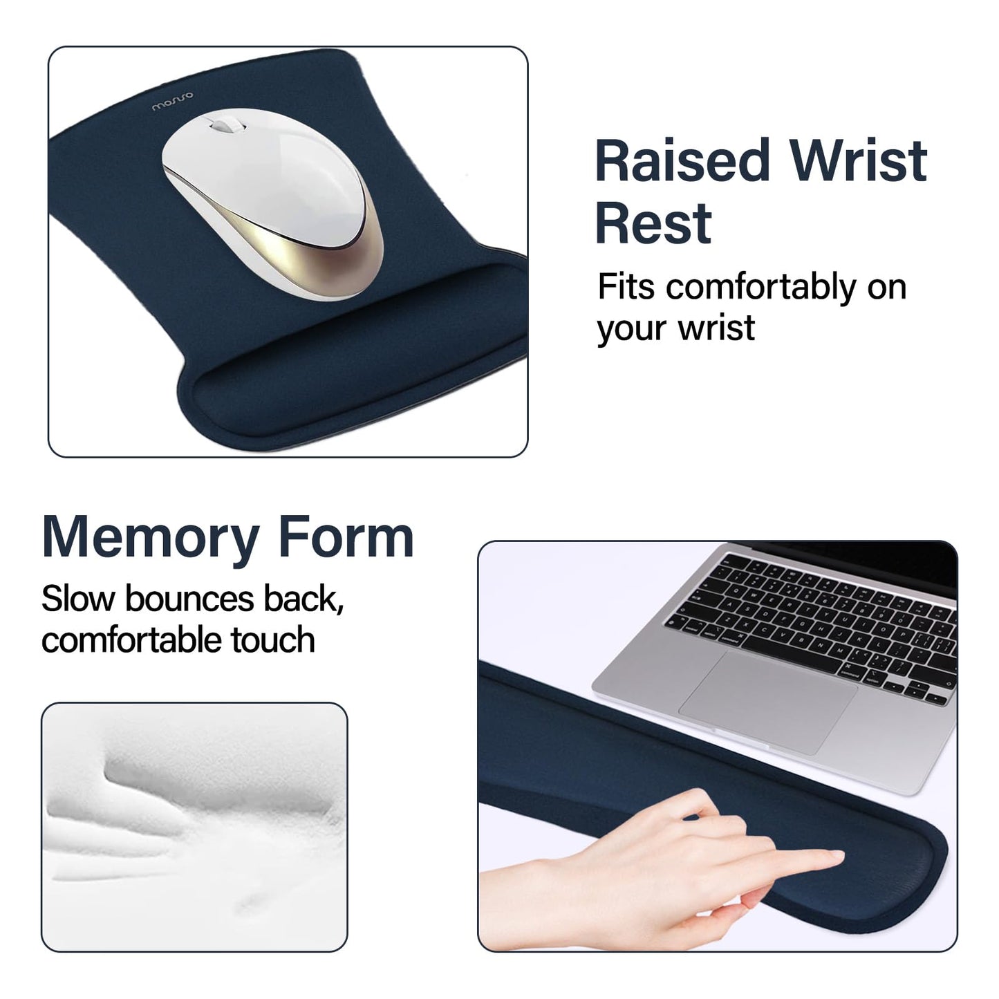MOSISO Keyboard Mouse Pad Set, Large Gaming Mousepad&Keyboard Wrist Rest