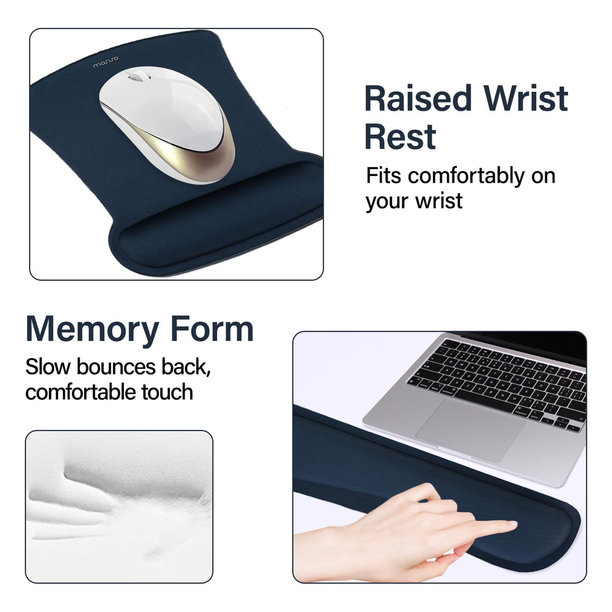 MOSISO Keyboard Mouse Pad Set, Large Gaming Mousepad&Keyboard Wrist Rest