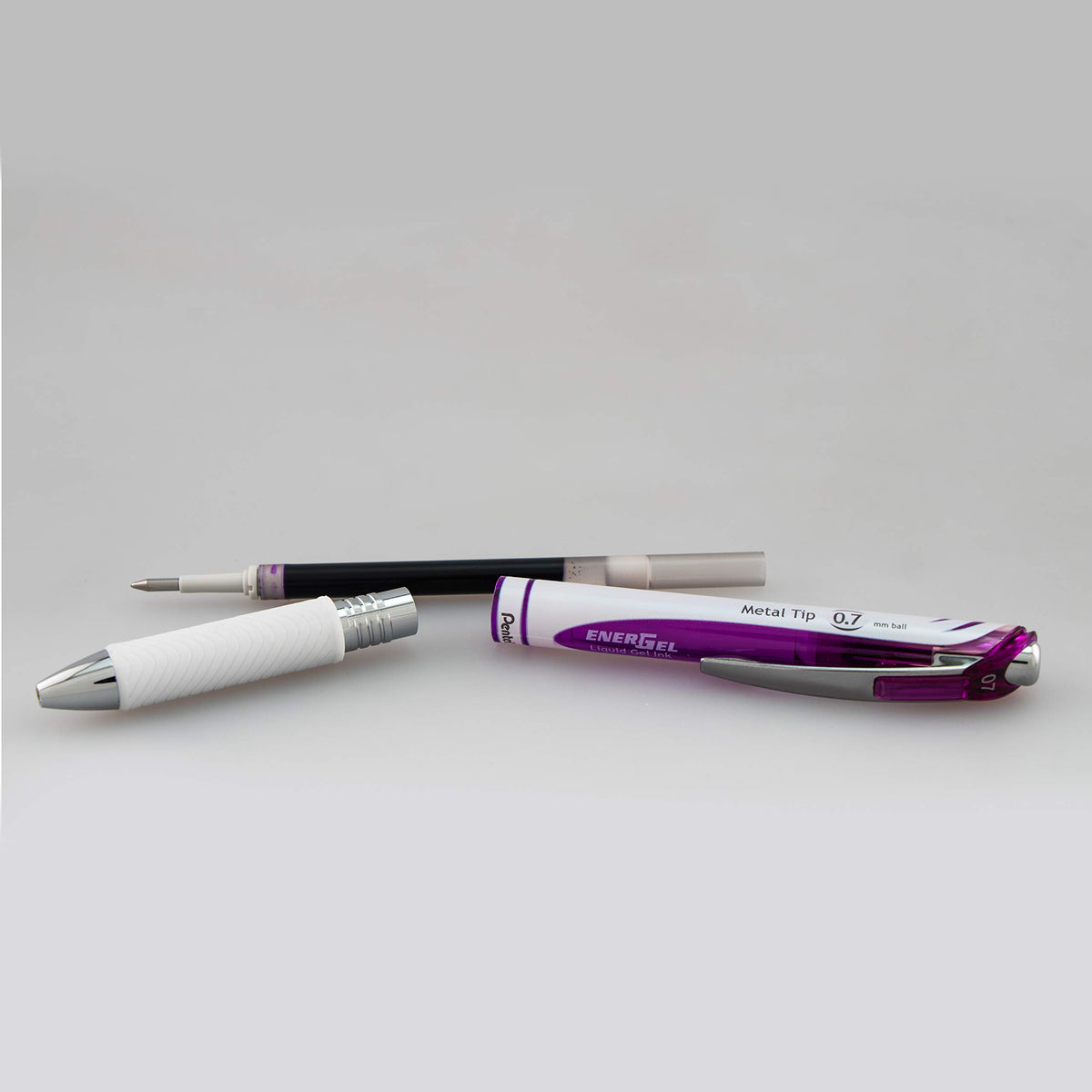 Pentel EnerGel Pearl Deluxe RTX Retractable Liquid Gel Pen, (0.7mm), Accent, Violet Ink, Box of 12