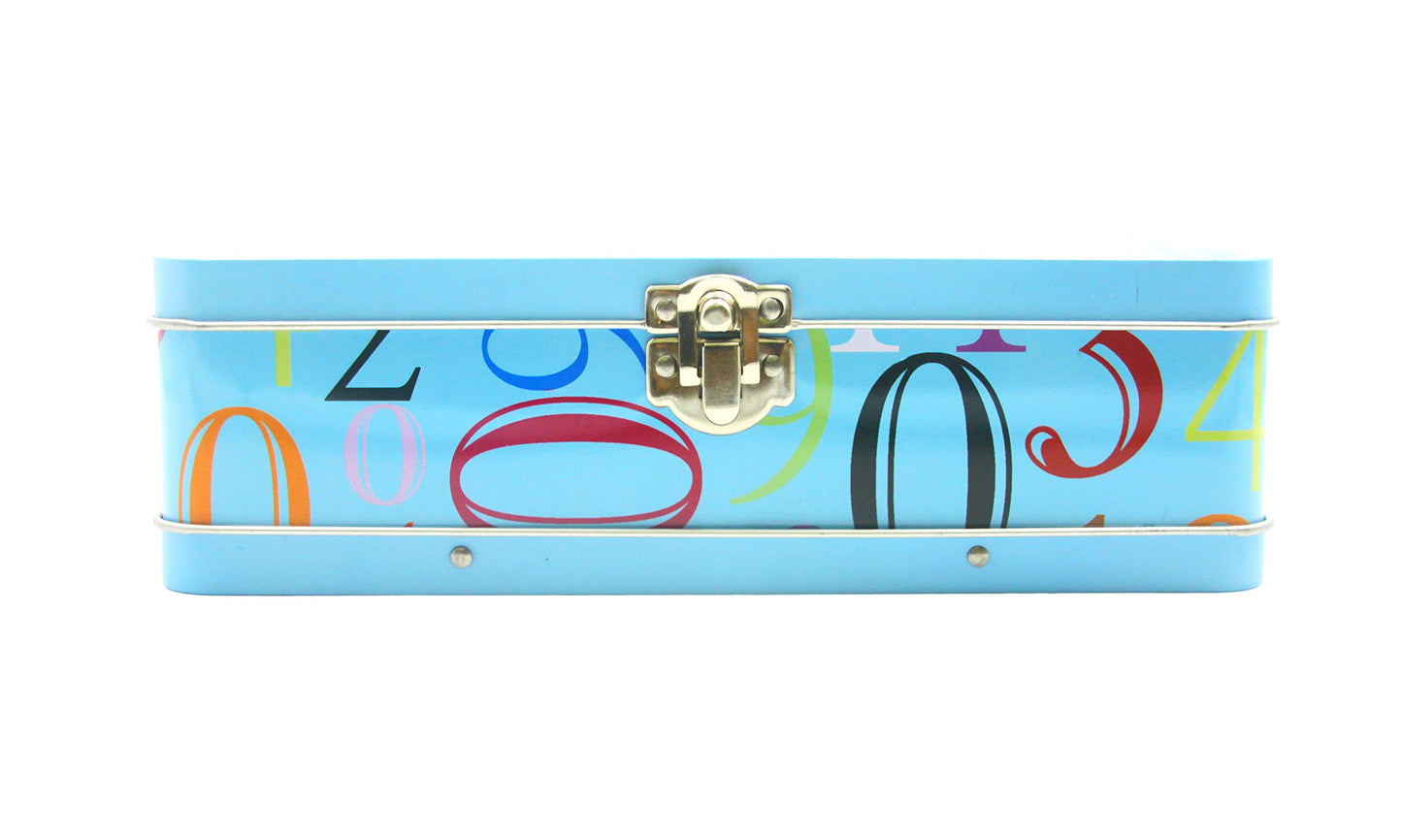 DAHO Metal Storage Box with Hinge for Office, School, Home, Makeup, Arts & Crafts and Accessories