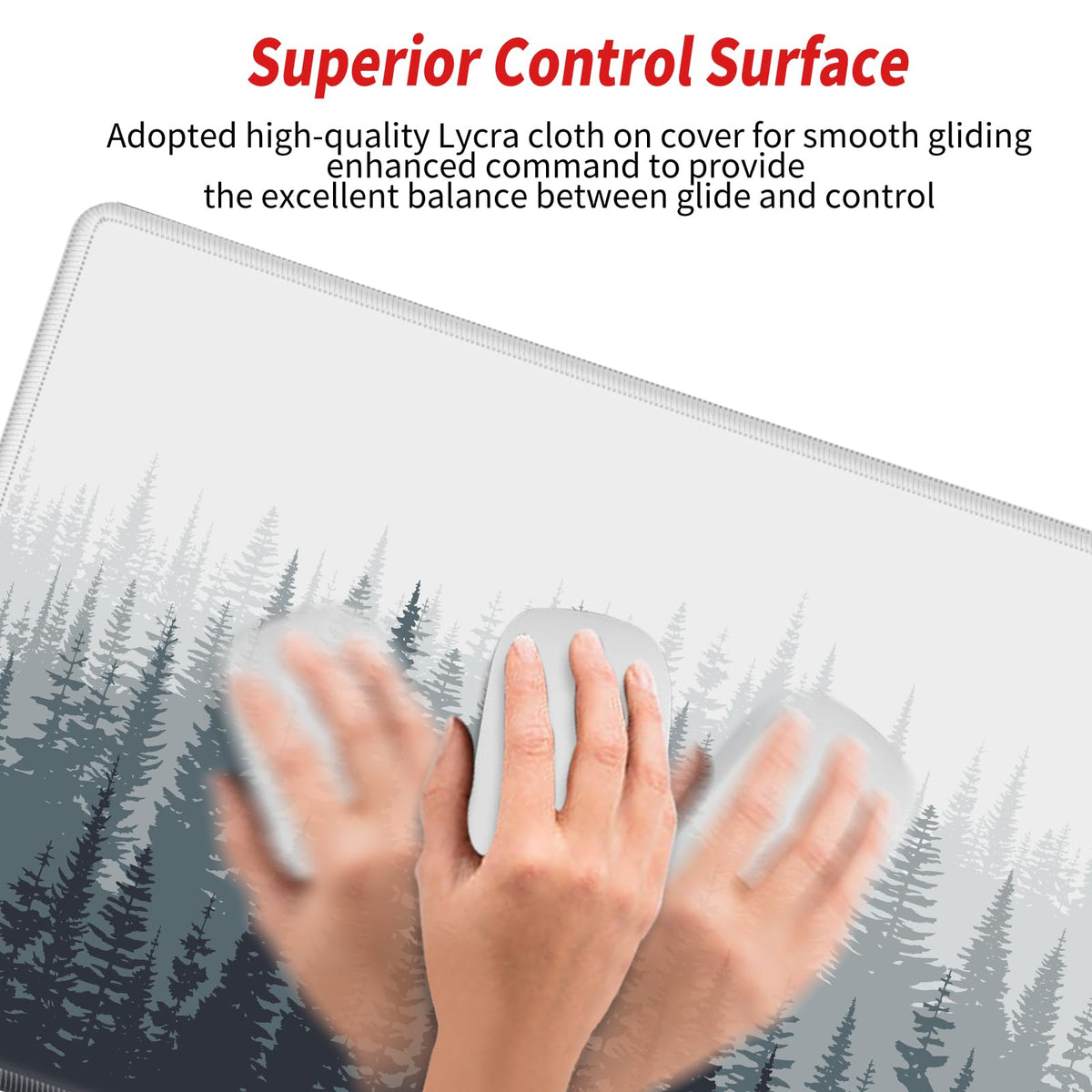 36x12 Mousepad Misty Forest Desk Mat Gaming XXL Desk Pad Large Mouse Pad Long Mouse Mat Extended