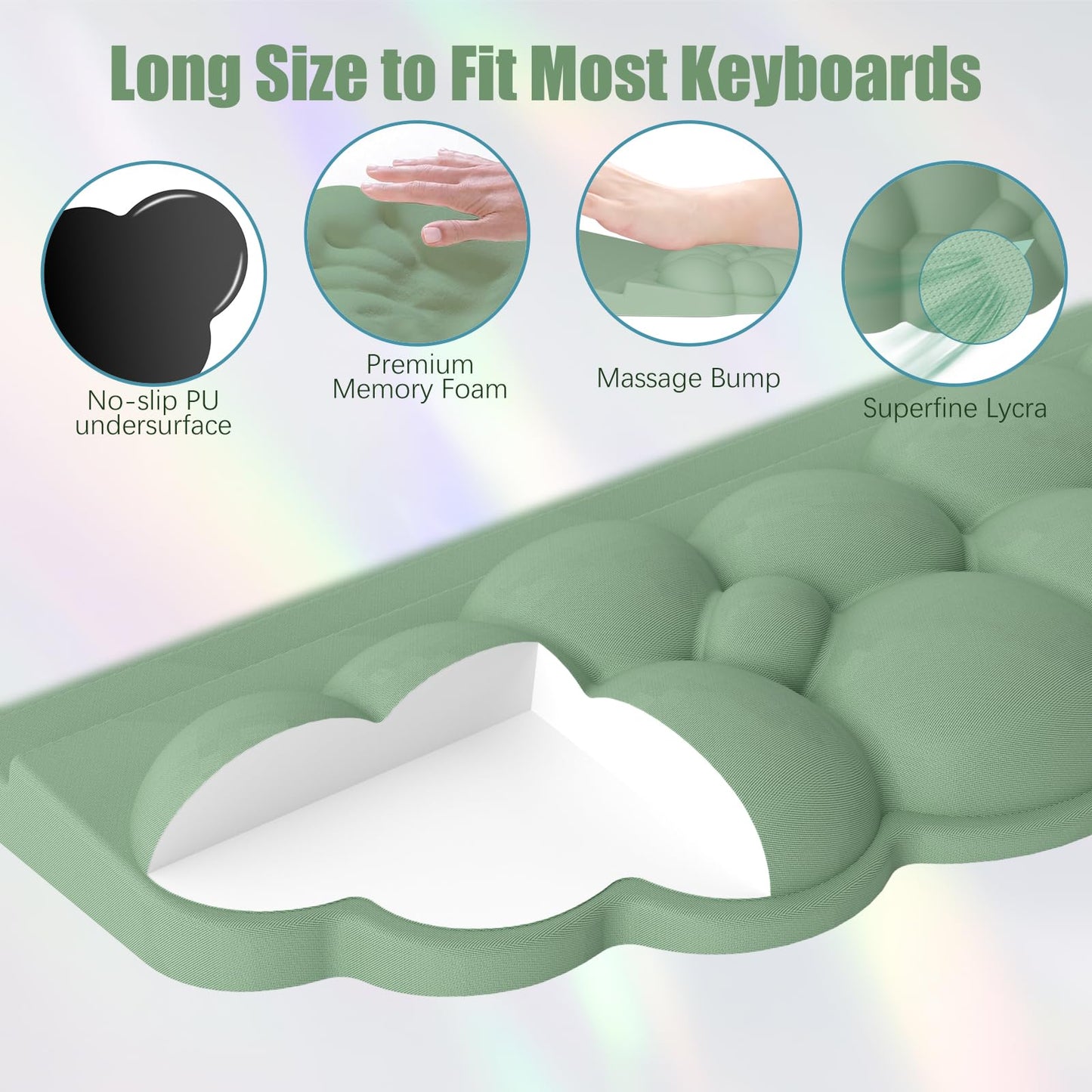Wrist Rest with Keyboard Stand, Ergonomic Computer Wrist Support Pad