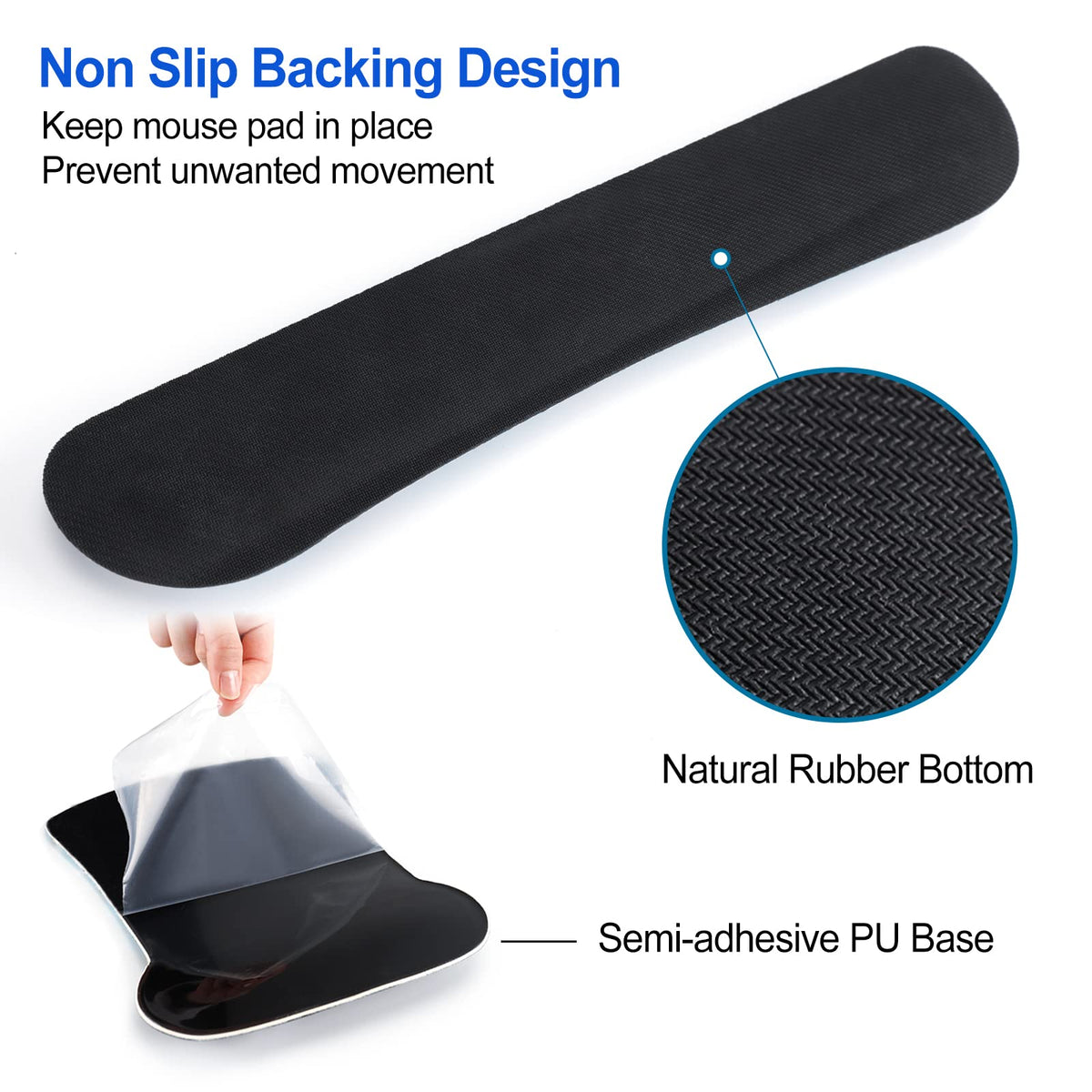 ToLuLu Keyboard Wrist Rest Mouse Pad Support, Gel Ergonomic Mouse Pads for Computer Laptop PC