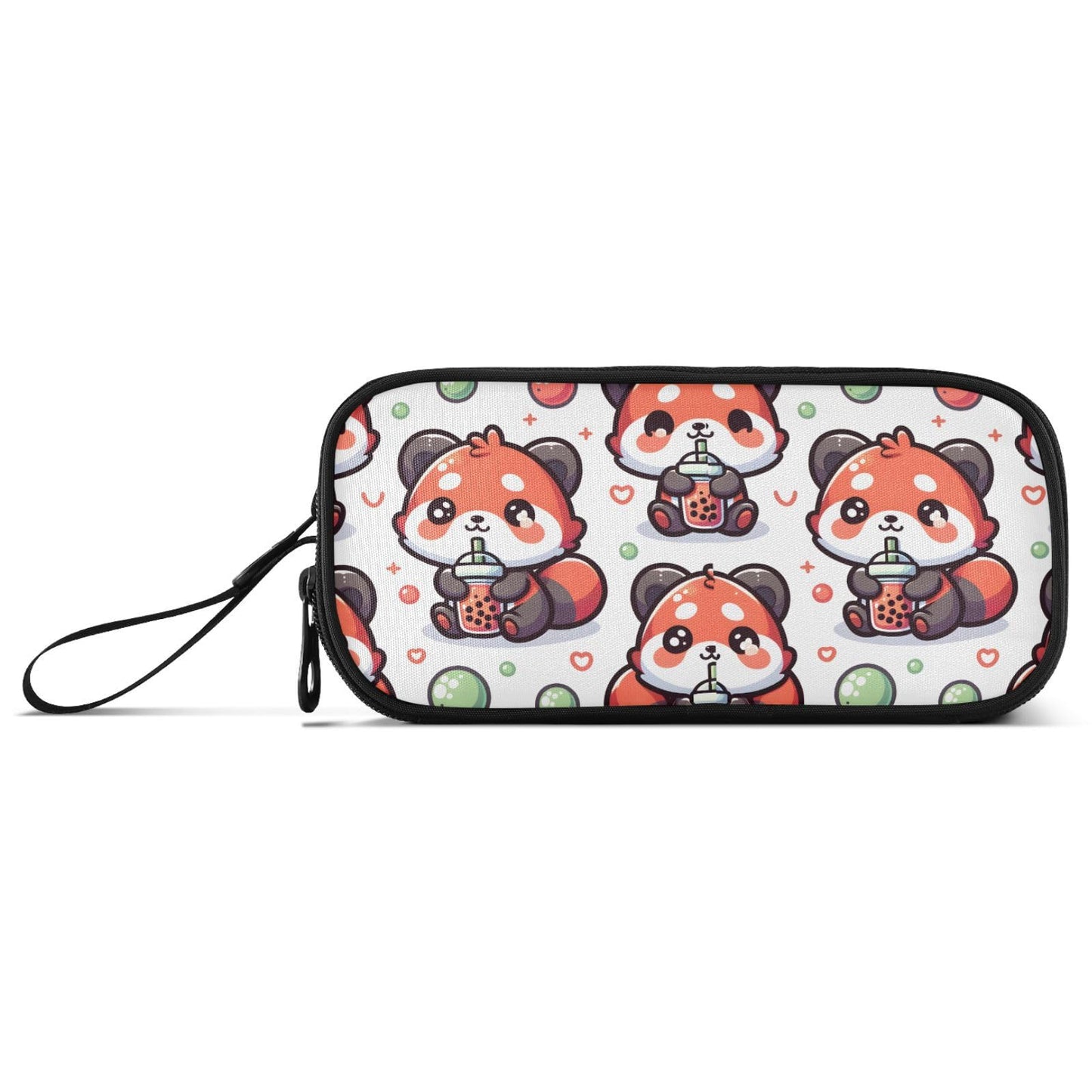 BOENLE Cute Red Panda Bubbles Pencil Case Box Boys Girls Large Pencil Pouch Zipper Compartments Big