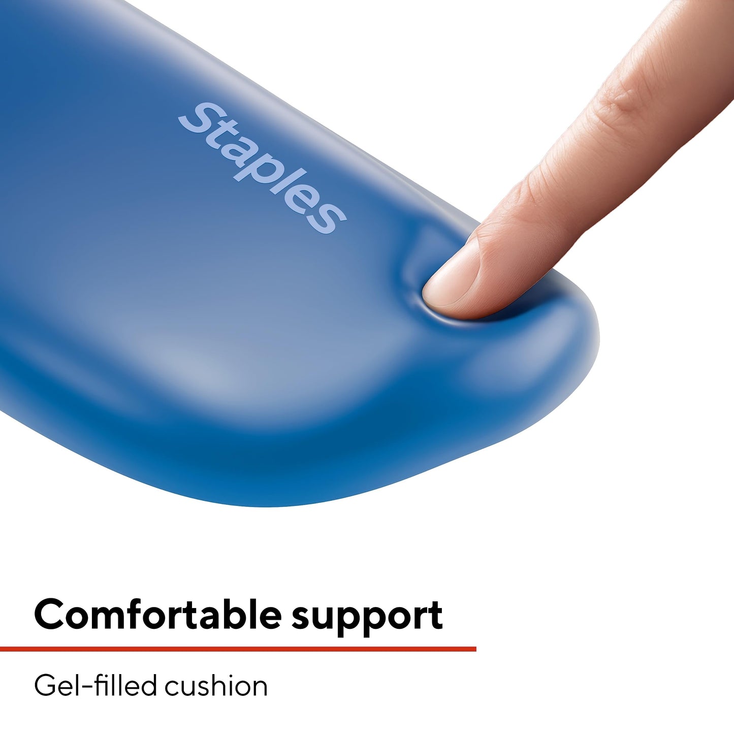 Staples TECH Gel Keyboard Wrist Rest, Non-Slip, Blue Crystal