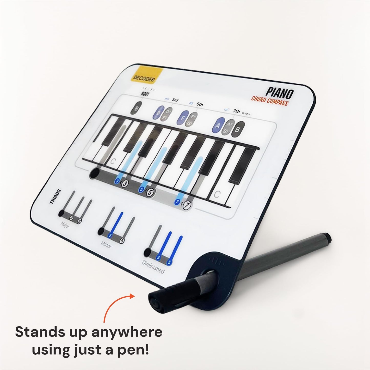 Piano Chord Compass, Keyboard Chord Chart Tool for Beginners