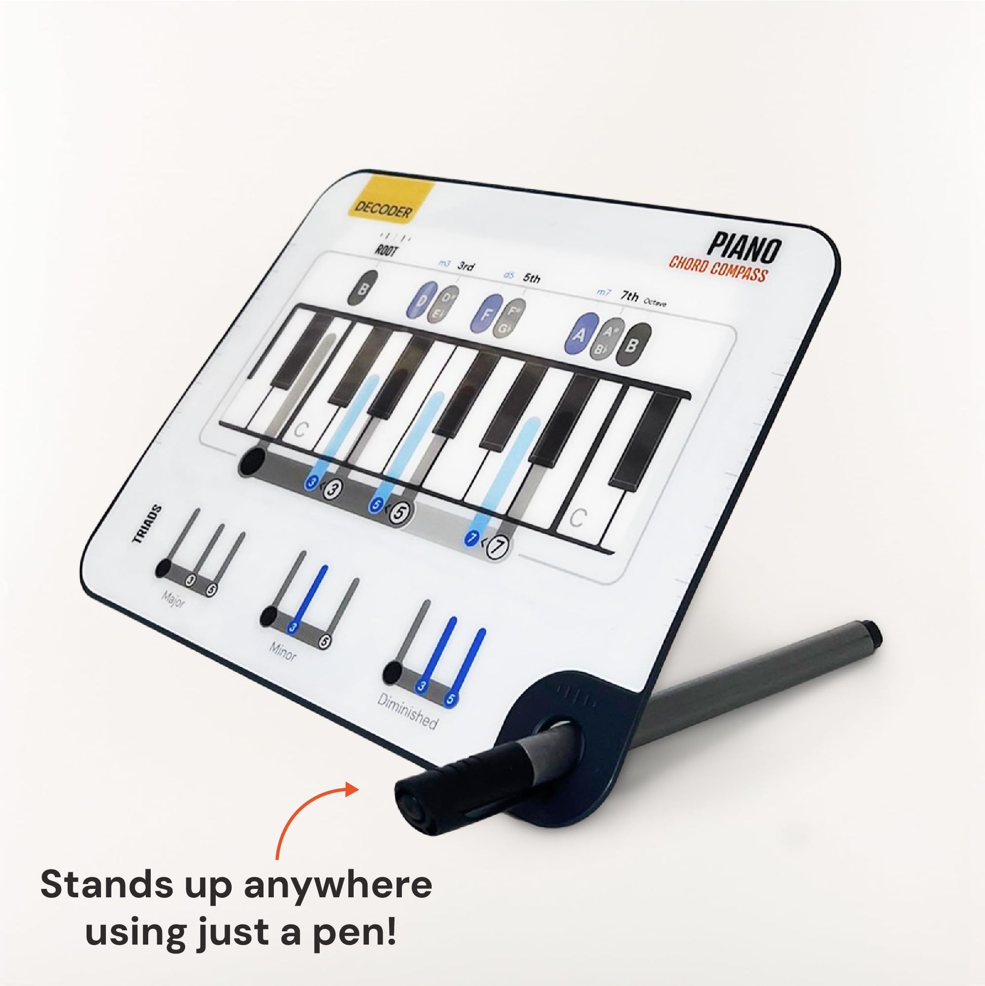 Piano Chord Compass, Keyboard Chord Chart Tool for Beginners