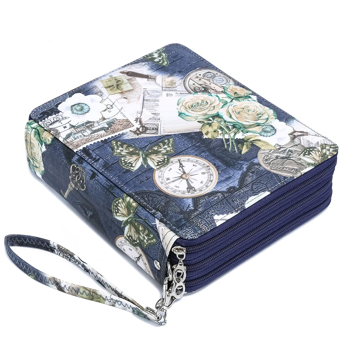 YOUNGCOL Colored Pencil Case - 120 Slots Pencil Holder with Handle Strap Large Capacity Pencil