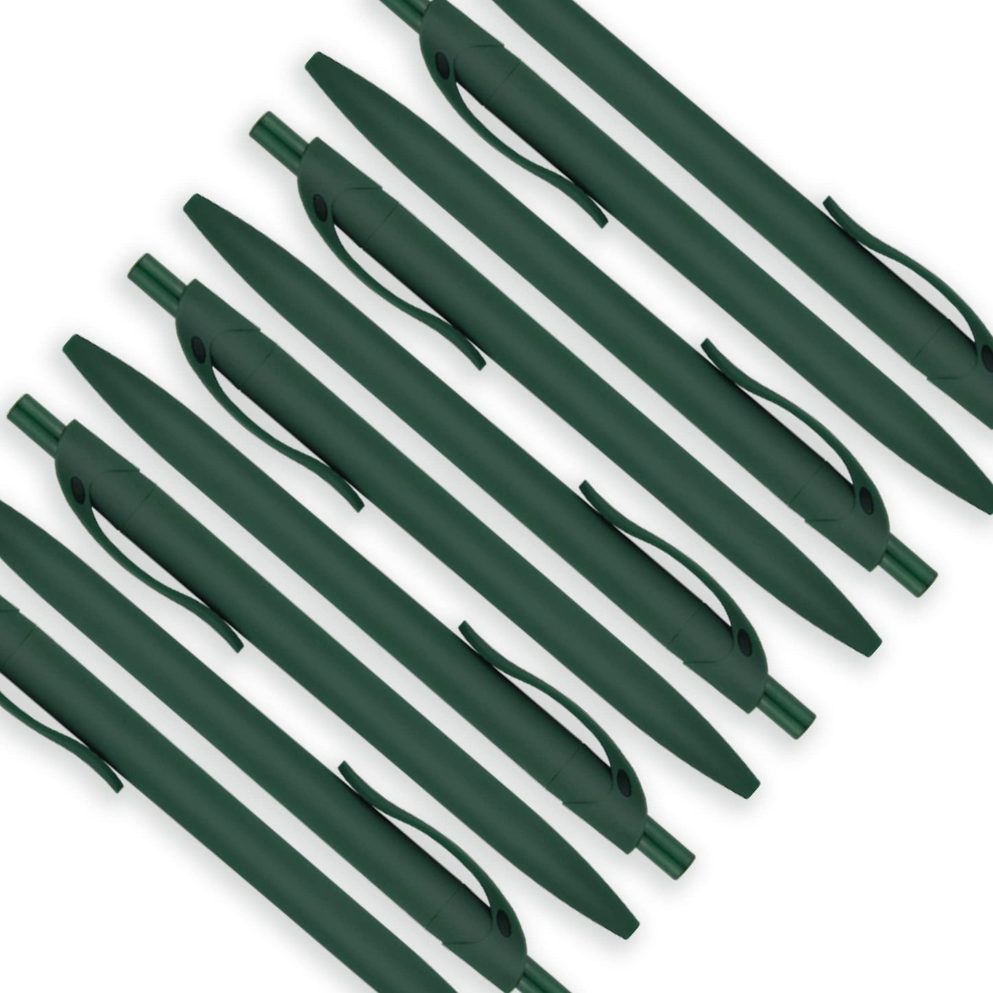 deegtran Pens Bulk, 200 Pack No Bleed Green Barrel Click, Wholesale Retractable Ballpoint Pens