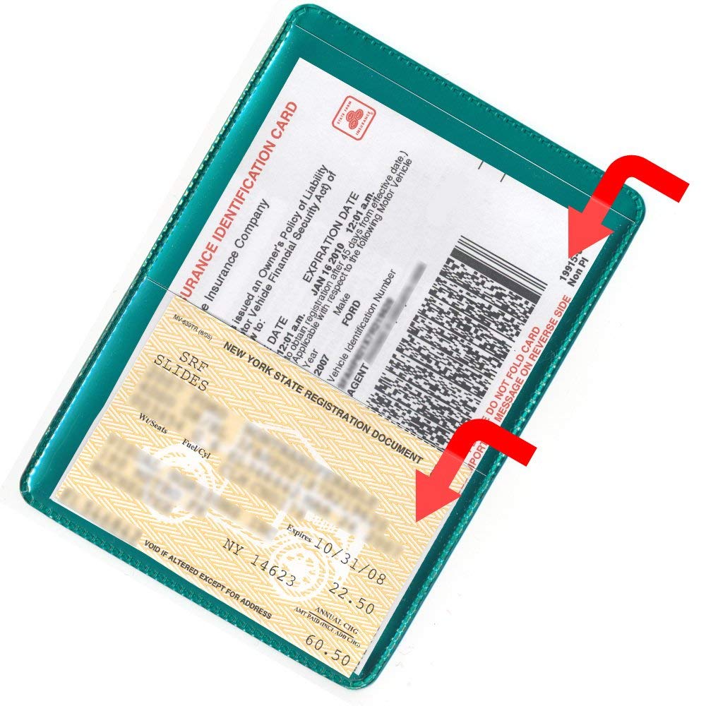 StoreSMART® - Metallic Green-Back Auto Insurance & ID Card Holders - 20 Pack - RFS20-MG20