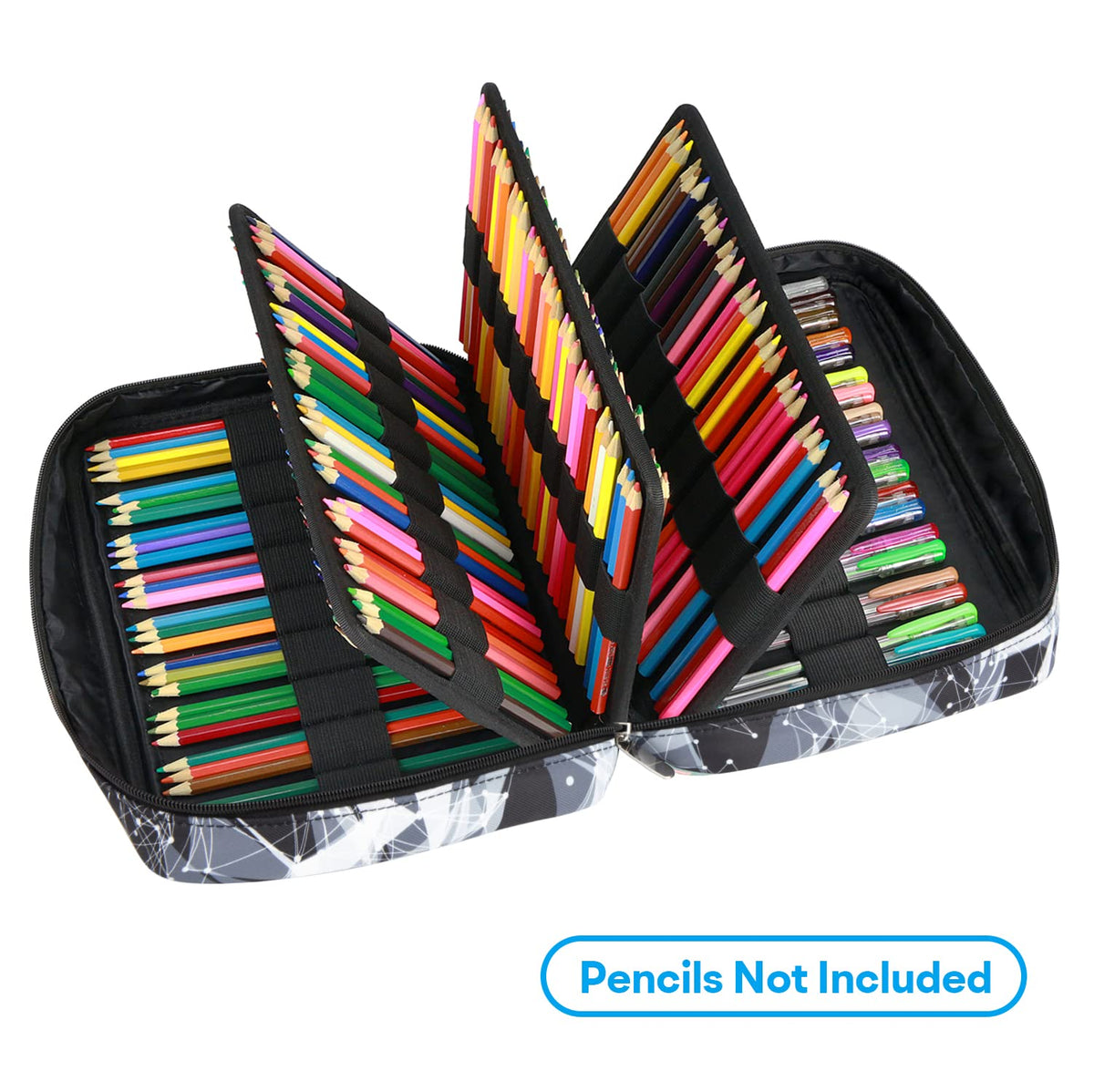 YOUSHARES Big Capacity Colored Pencil Case - 220 Slots large Pen Case Organizer with Multilayer