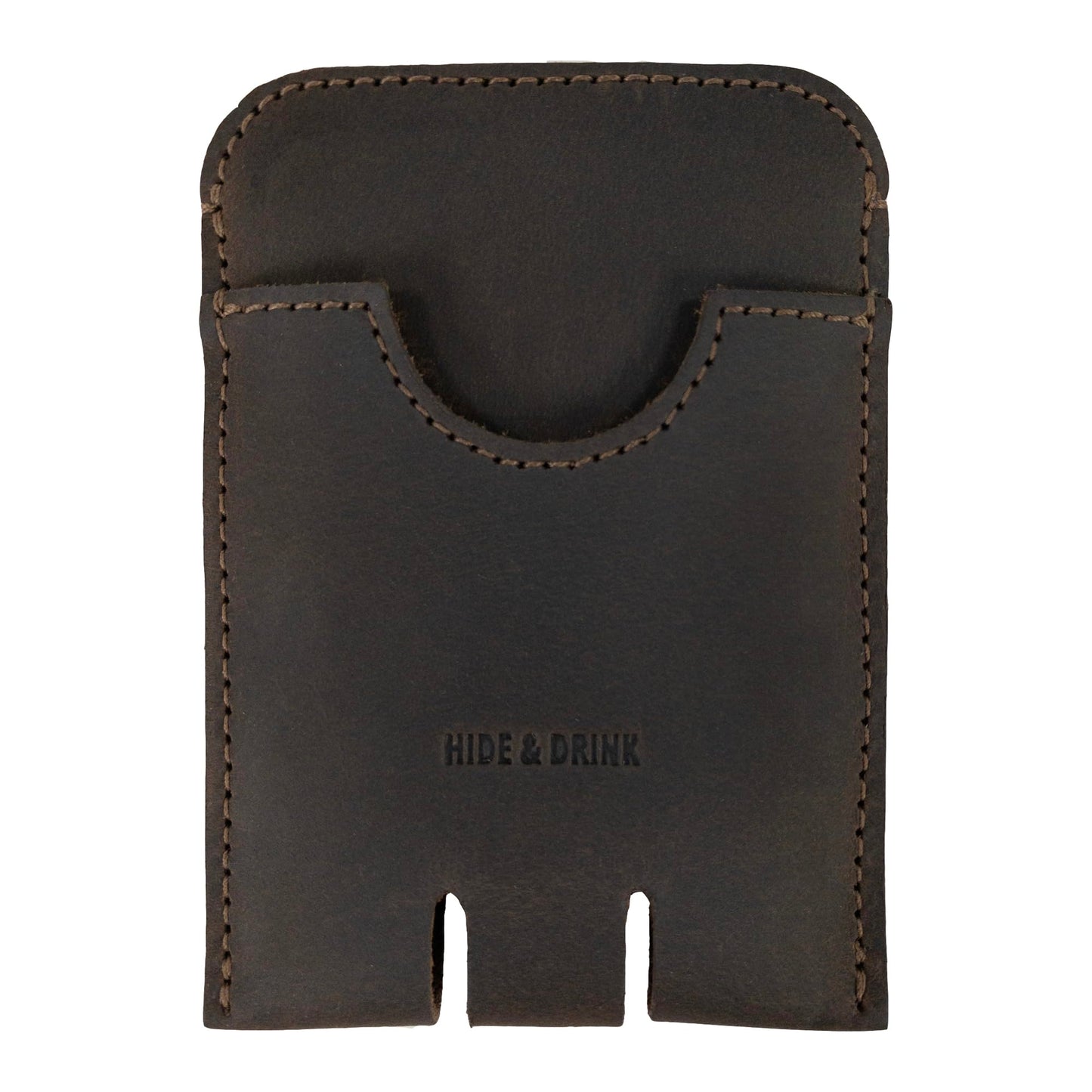 Hide & Drink, Business Push Card Holder, Minimalist Cash Organizer Handmade from Full Grain Leather