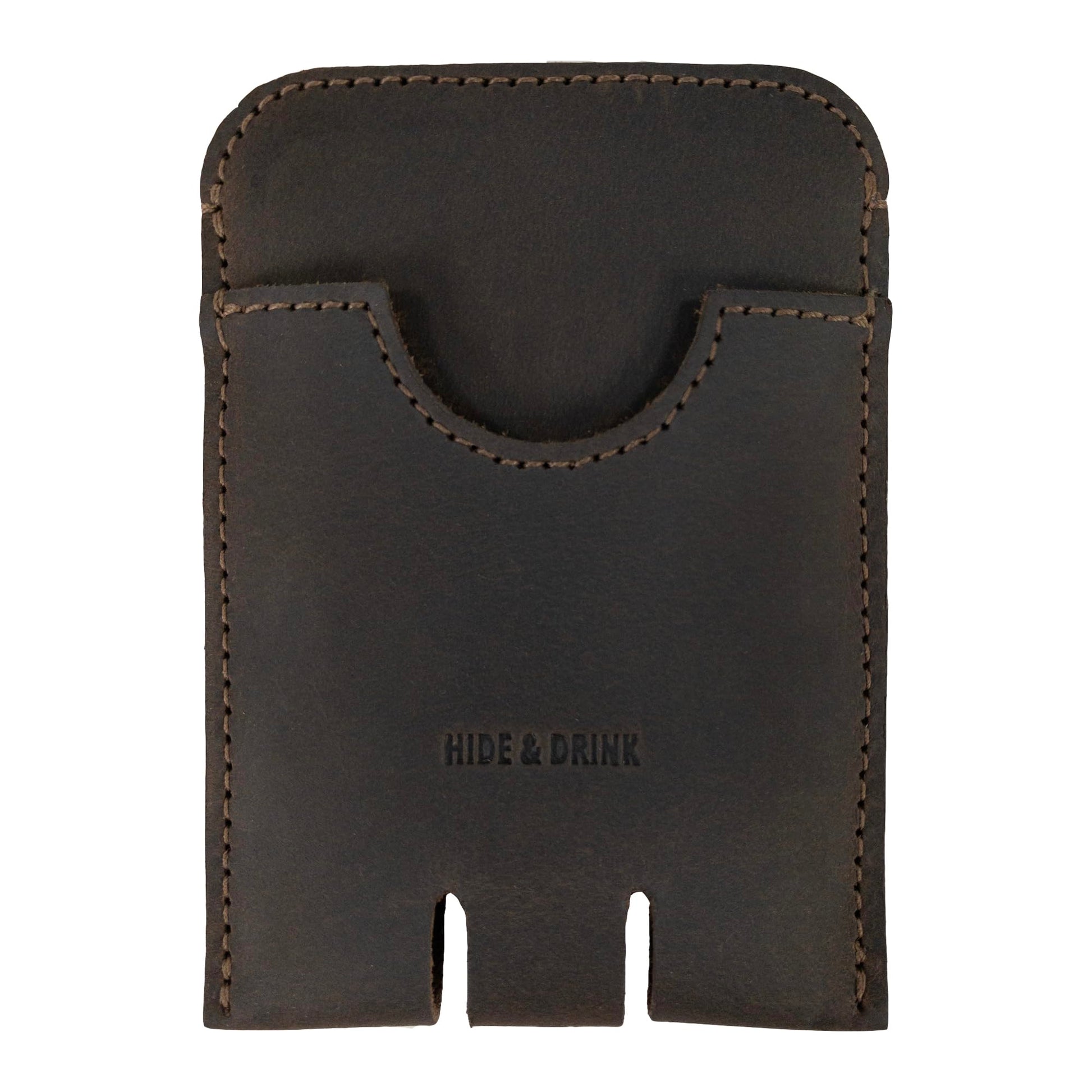 Hide & Drink, Business Push Card Holder, Minimalist Cash Organizer Handmade from Full Grain Leather