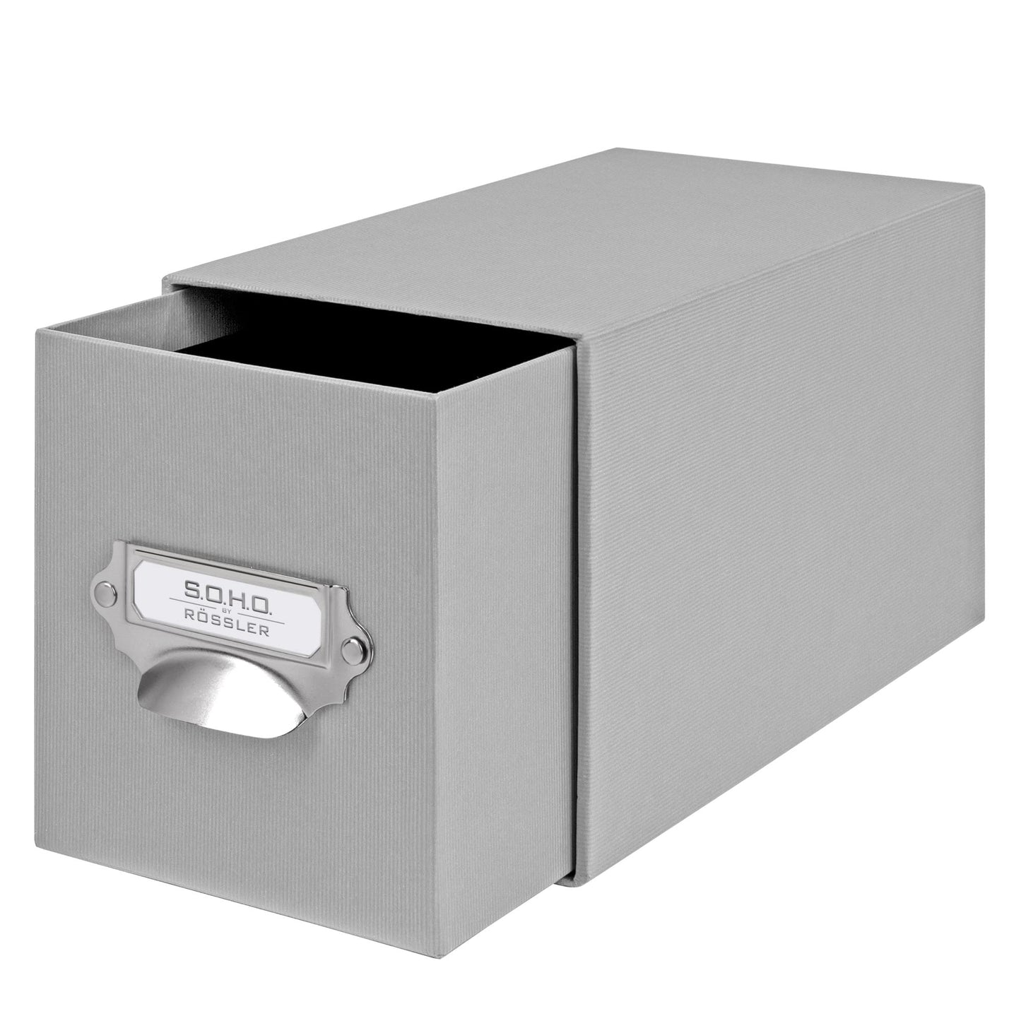 Rössler SOHO CD Storage Box with Metal Index Holder - Neutral