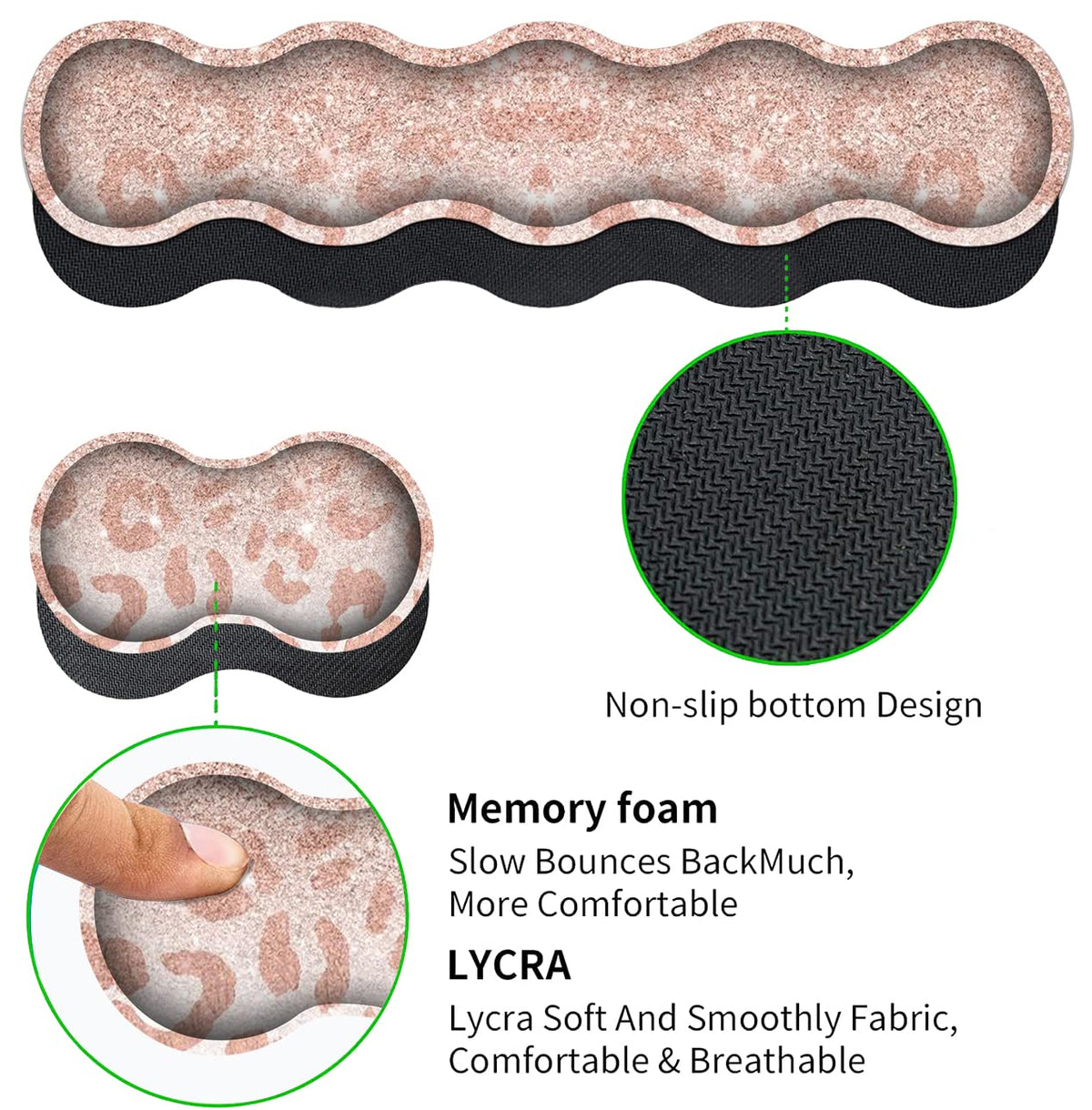 Large Mouse Pad and Gel Mouse Wrist Rest+ Memory Foam Keyboard Wrist Rest Support Set, Non-Slip