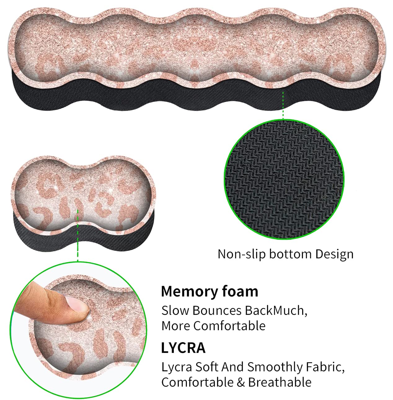 Large Mouse Pad and Gel Mouse Wrist Rest+ Memory Foam Keyboard Wrist Rest Support Set, Non-Slip
