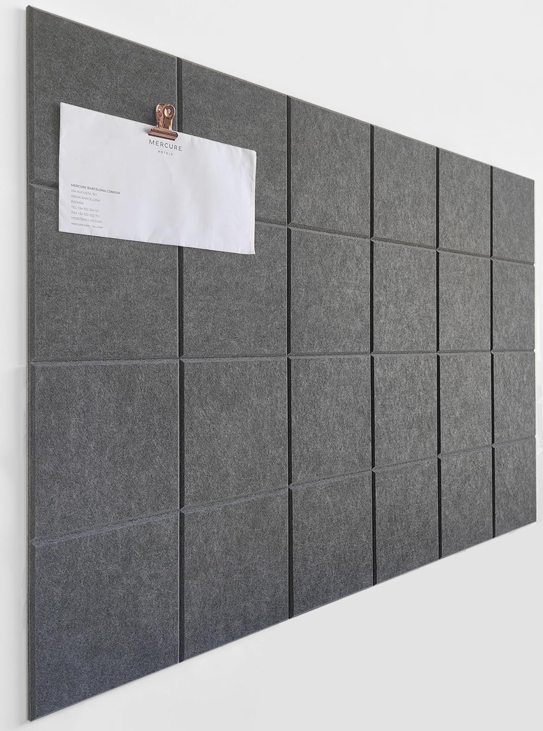 DECORITA Cork Board 24 x36 Alternative - 6 Pack Felt Wall Tiles with Safe Removable Adhesive Tabs