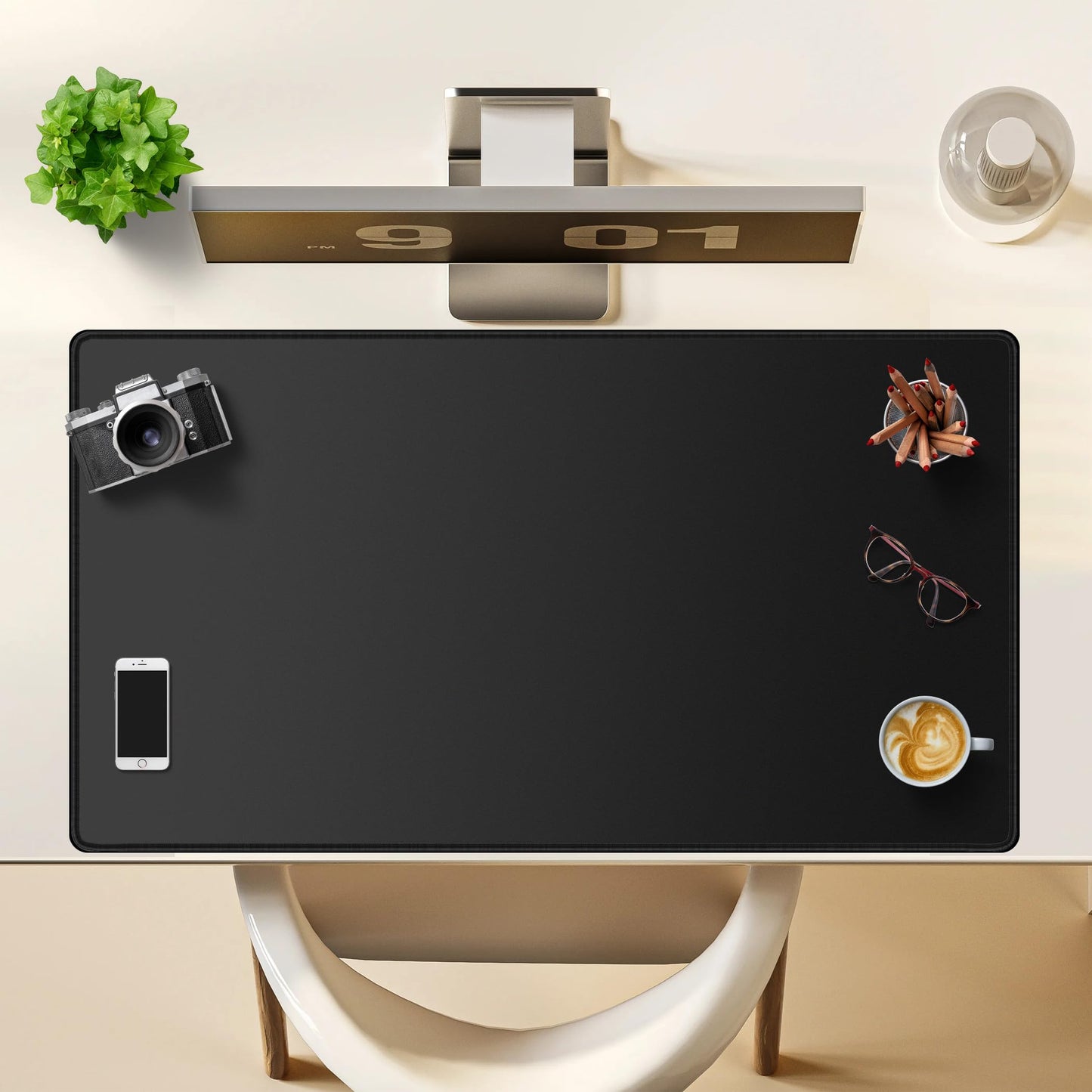 LL-COEUR XXL Black Mouse Pad Gaming Keyboard Mat Laptop Office Desk Mat (39.3" x 21.6" x 0.12")