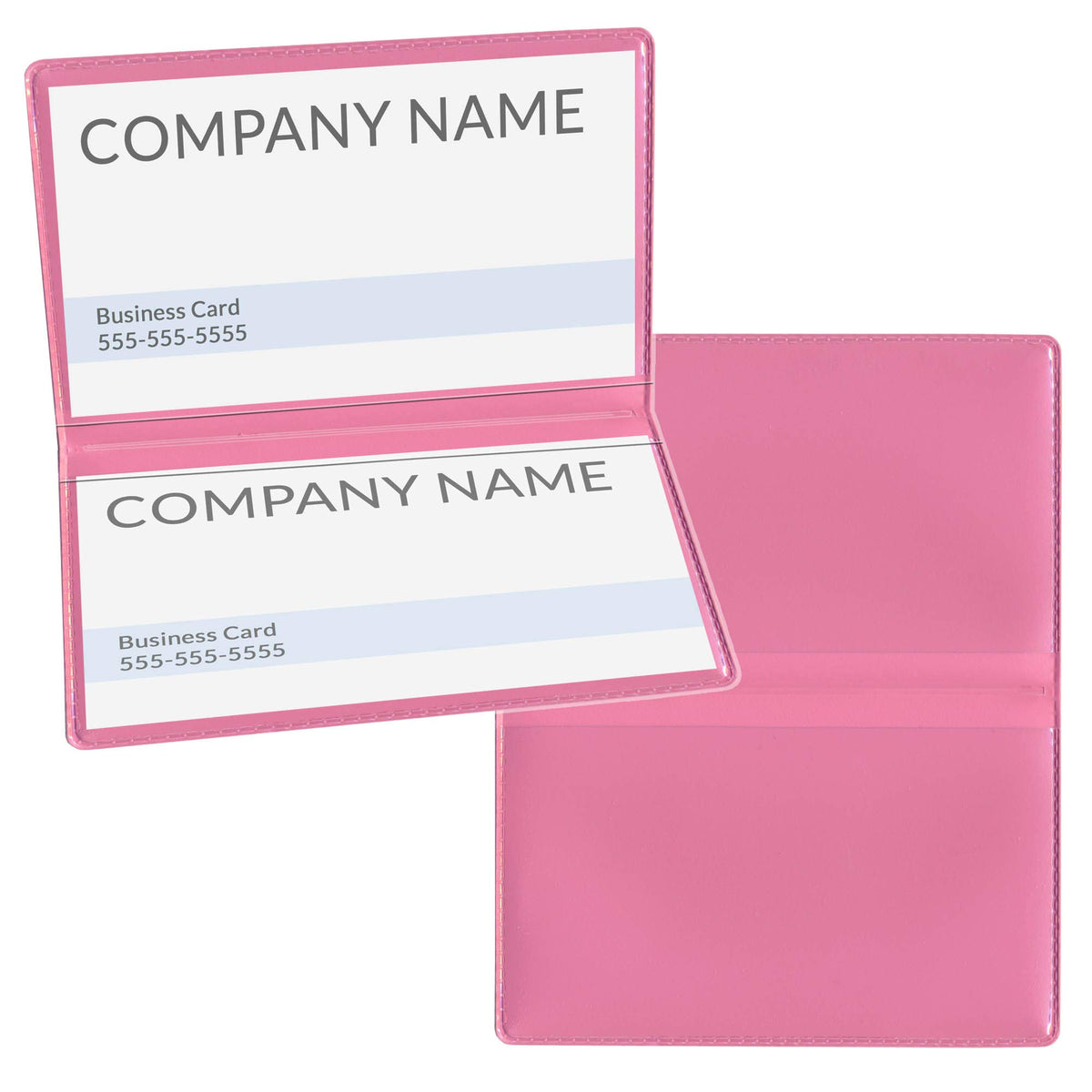 StoreSMART - Pink Folding Business Card Holders - 20 Pack - Polypropylene Plastic (RPP2915P-20)