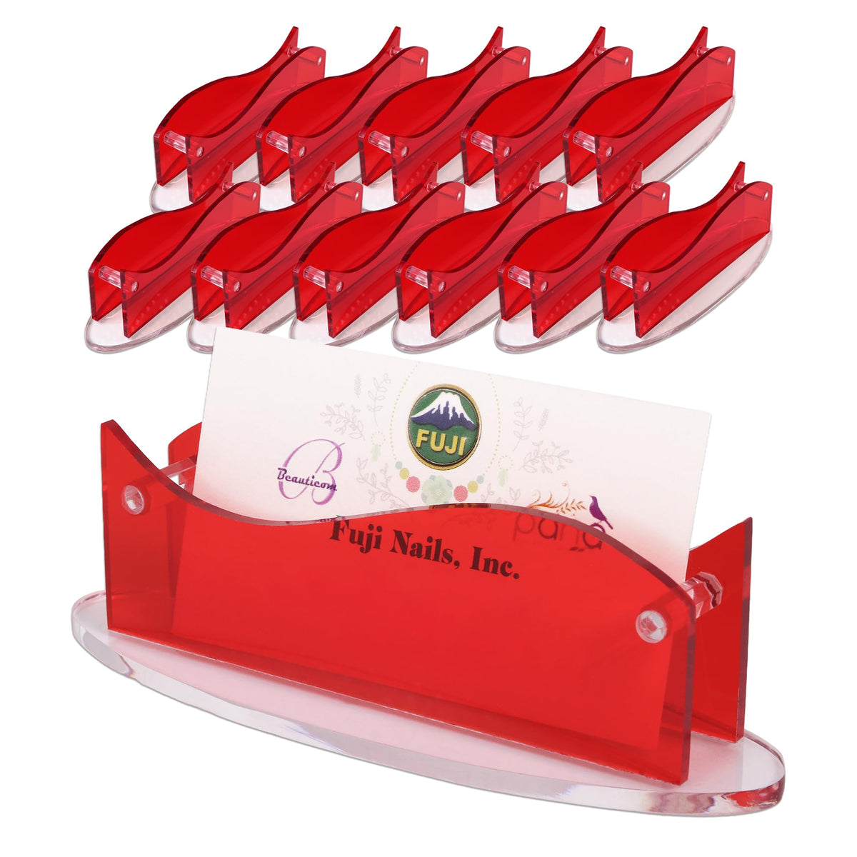 Beauticom Modern Style Business Card Holder Organizer Stand Display for Offices, Receptionist