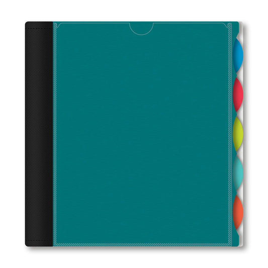 iScholar iQ+ 5-Subject Poly Cover Wirebound Notebook, College Ruled, 11 x 8.5 Inch Sheet Size, 200