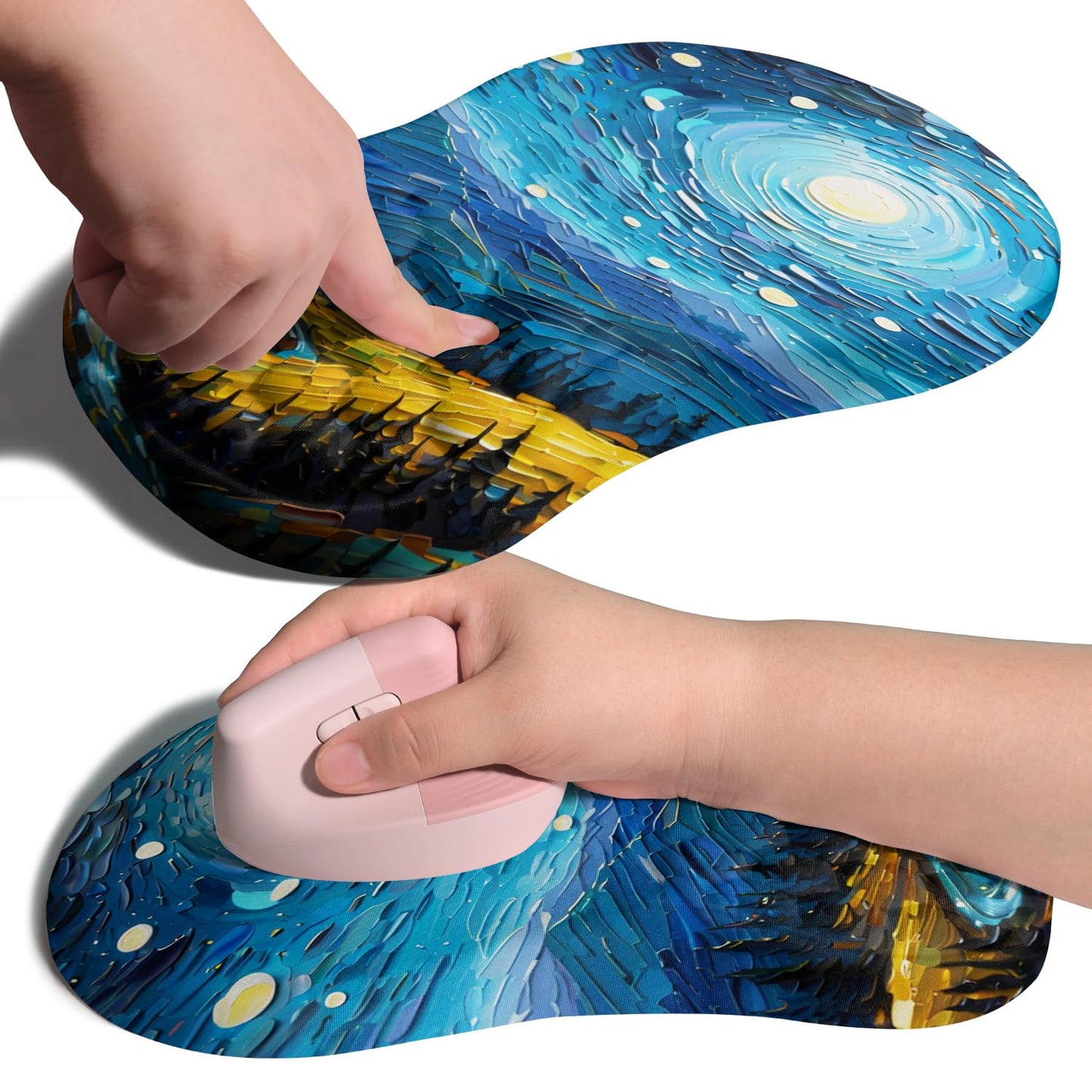 Armanza Ergonomic Joint Wrist Support Mouse Pad with Memory Foam Cushion Massage Bump, Carpal