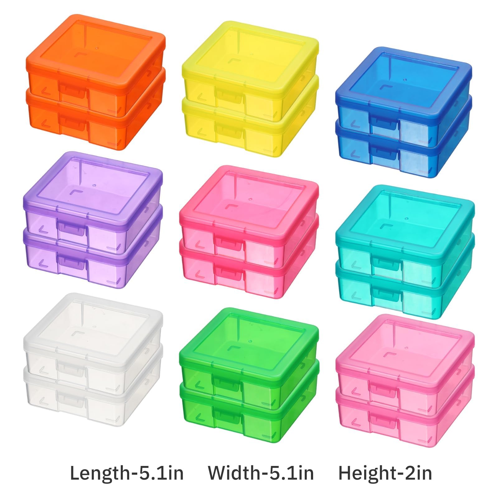 novelinks Plastic Small Storage Containers with Lids for Organizing