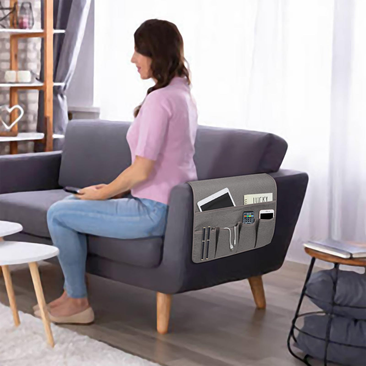 Remote Control Holders for Armchairs, Couch Caddy, Featuring Non-Slip Bases