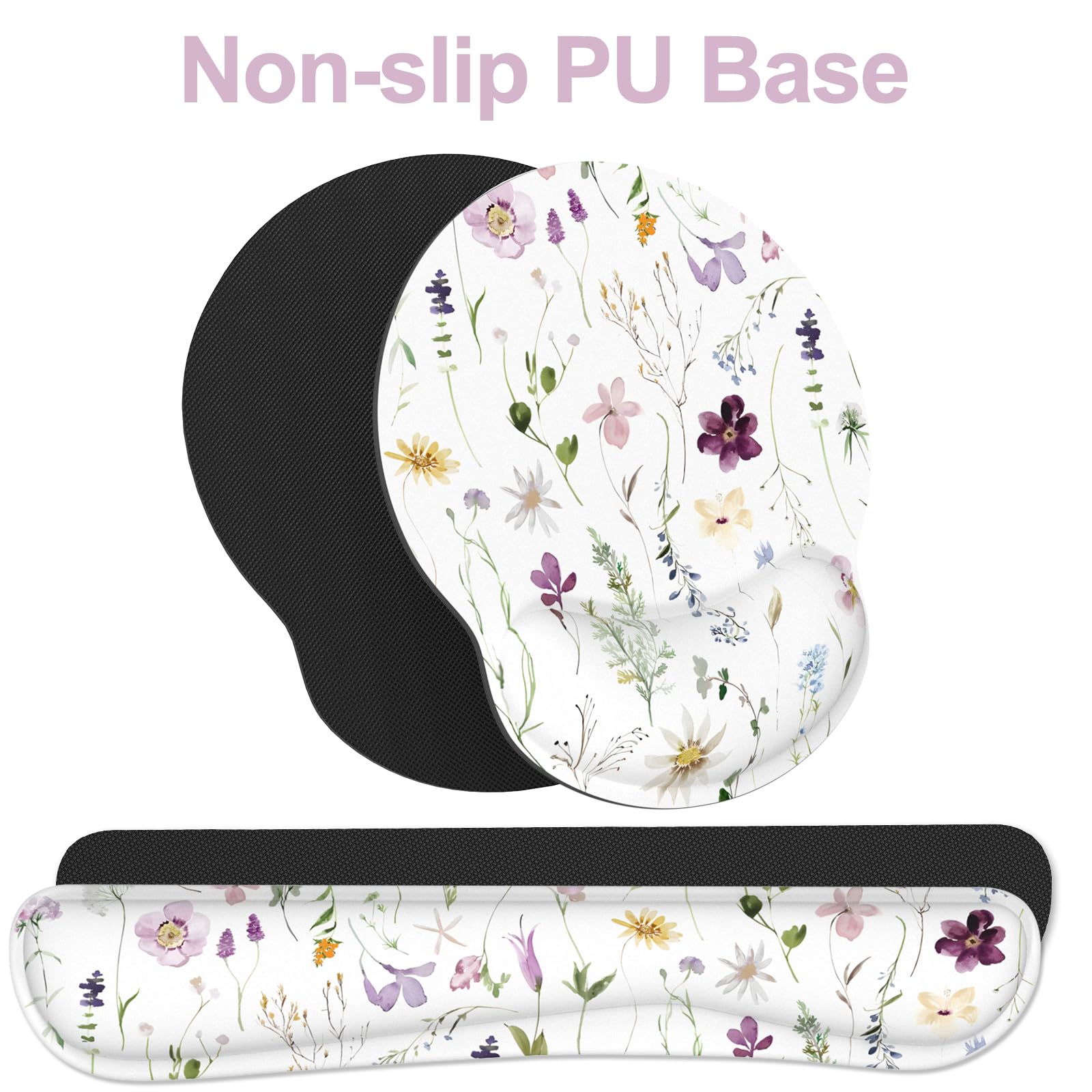 Ergonomic Mouse Pad with Wrist Rest and Keyboard Wrist Rest, Mousepad
