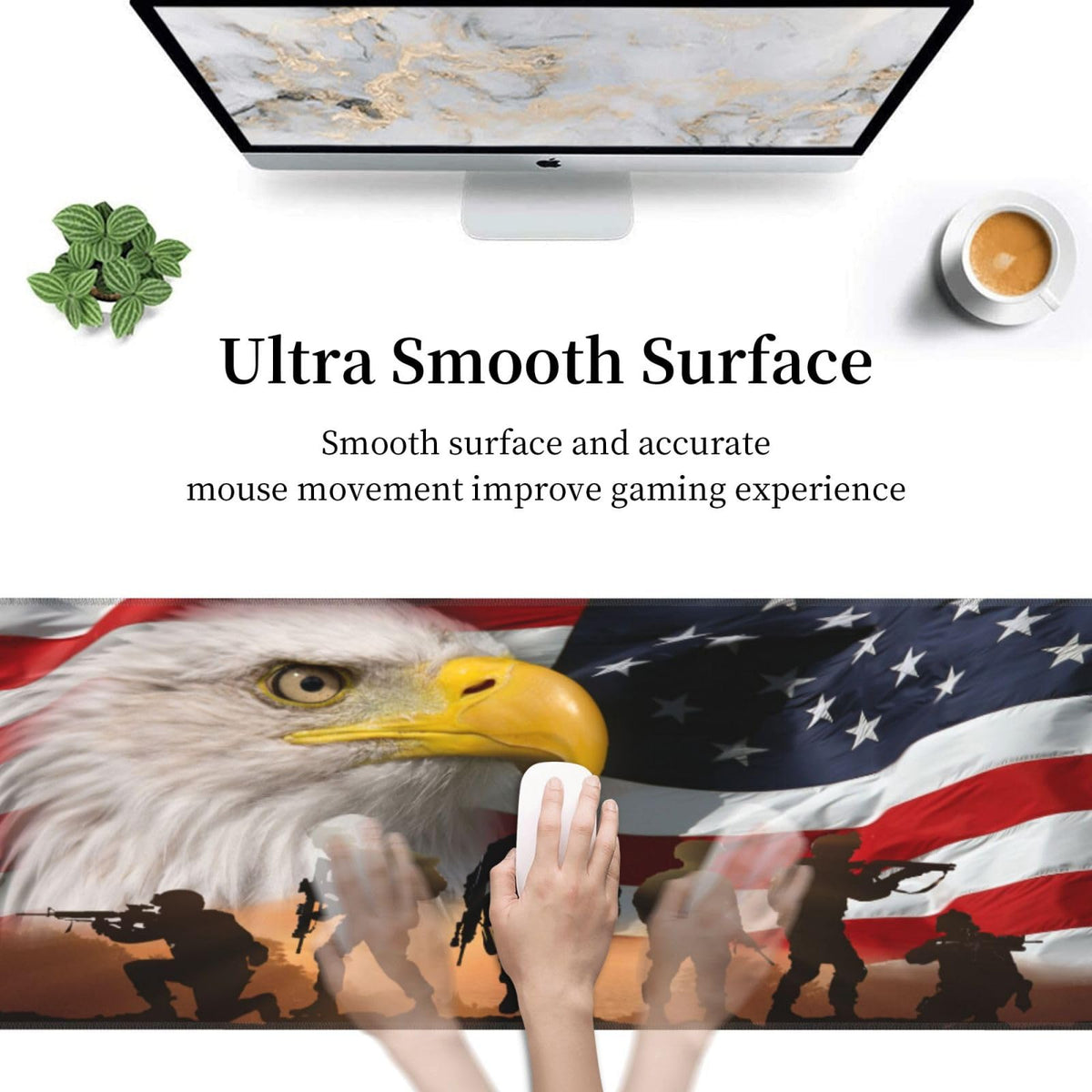 Sigouyinei Extra Large Desk Pad 31.5x12in Office Gaming Non-Slip Mouse Pad