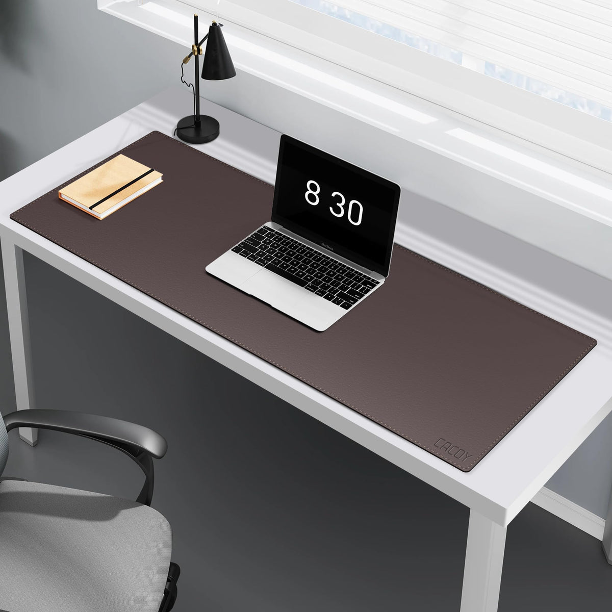 Cacoy 40" x 16" PU Leather Desk Pad Blotters, XXL Large Computer Mouse Pad for Office and Home