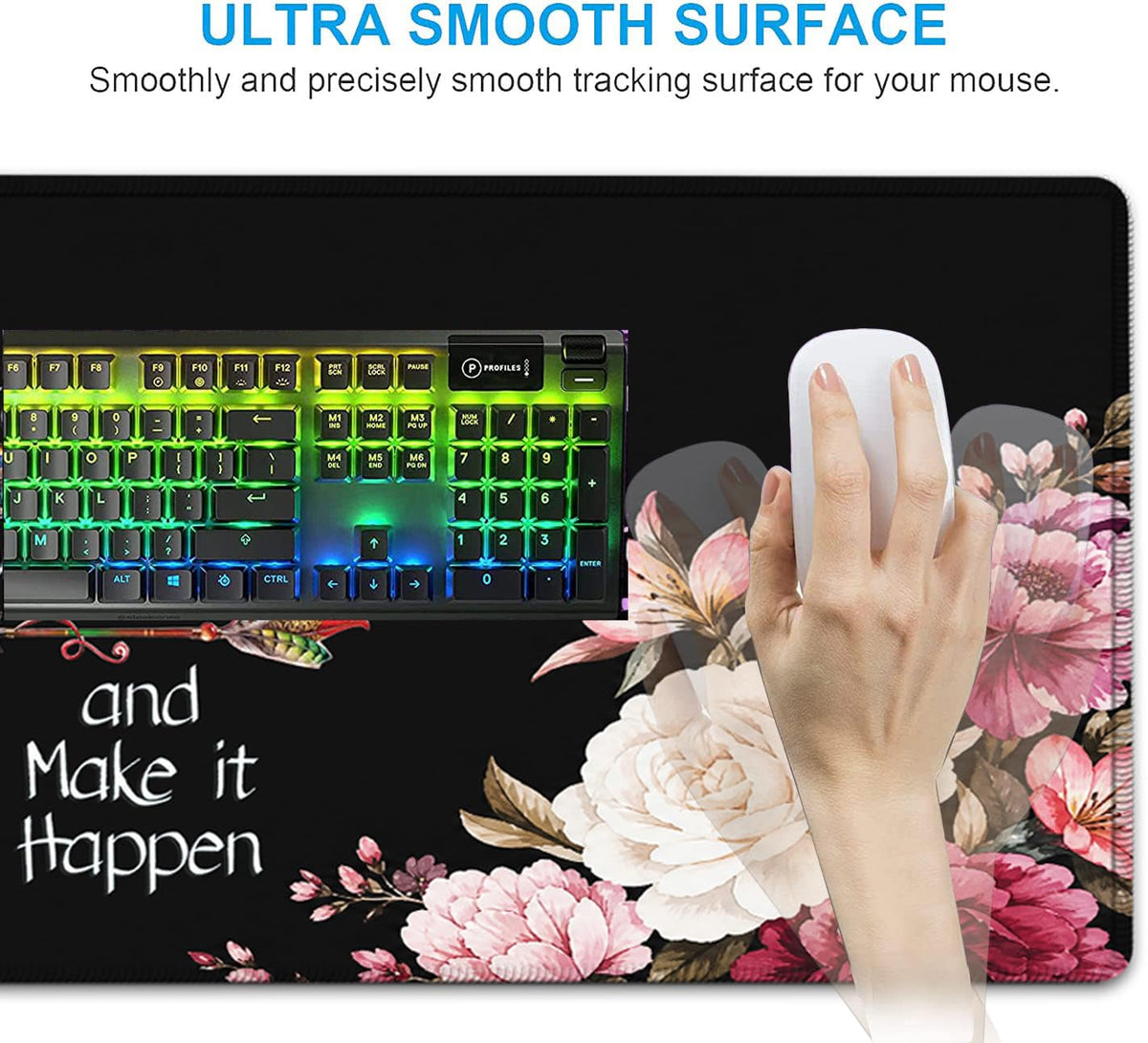 Large Mouse Pad with Wrist Support Set,Memory Foam Keyboard Wrist Rest +XXL Extended Gaming Mouse