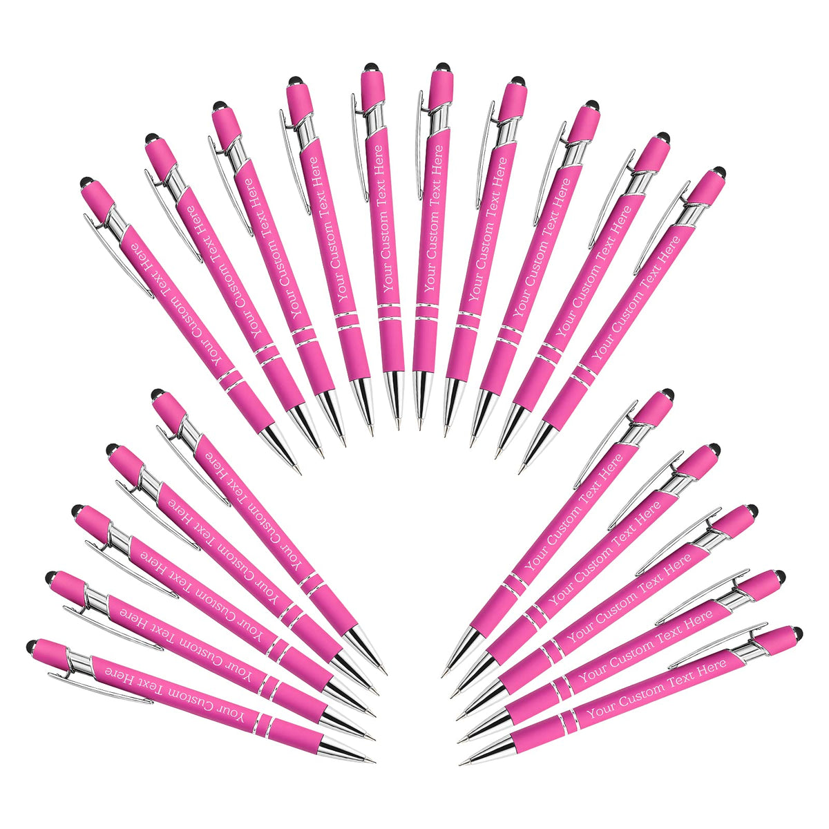 Xiuyours Personalized Custom Pens Bulk Free Engraving with Name Message Customized Ballpoint Pens