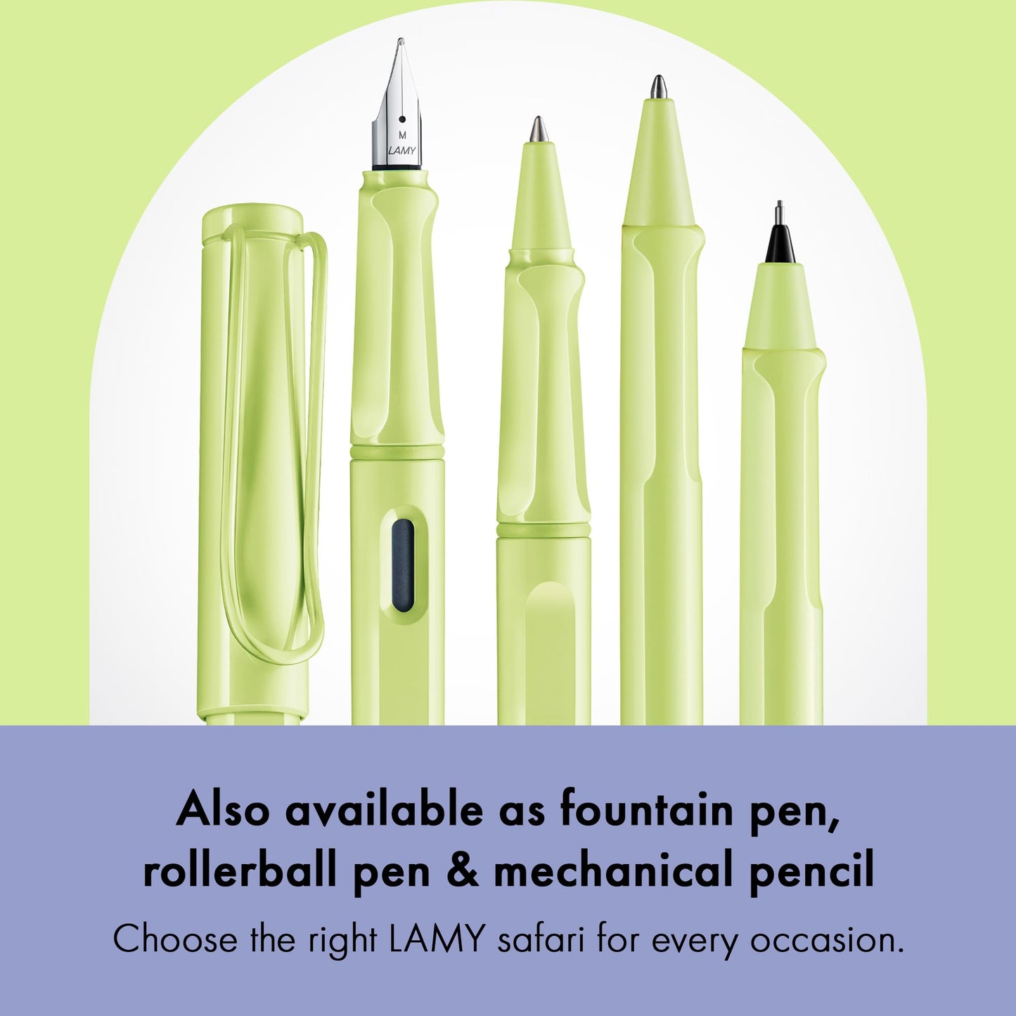 Lamy safari springgreen - Ballpoint Pen with ergonomic grip & line width M - for pleasant long