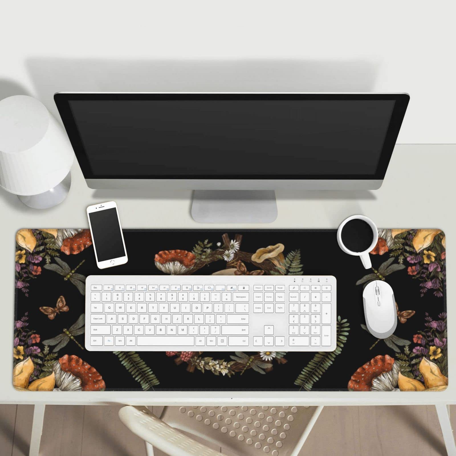 Sigouyinei Extra Large Desk Pad 31.5x12in Office Gaming Non-Slip Mouse Pad