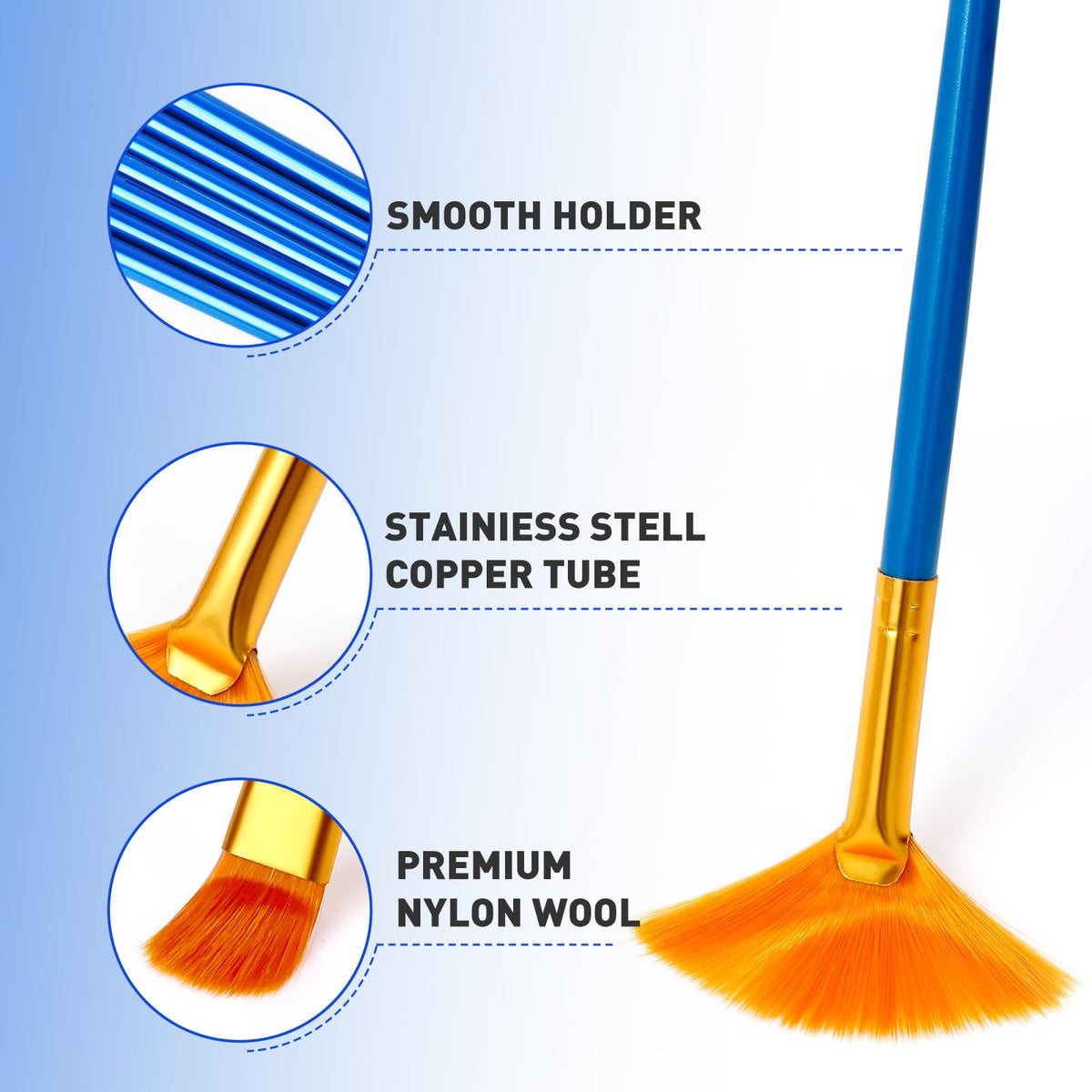 ESRICH 100PCS Paint Brushes, Paint Brush for Acrylic Painting