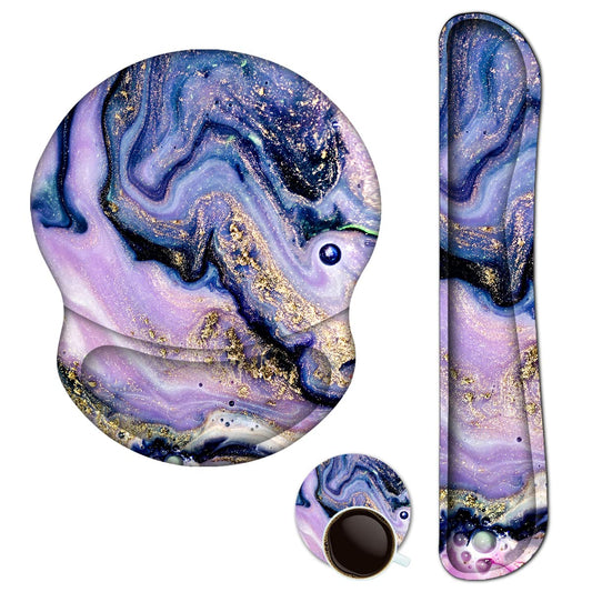 ArtSo Upgraded Wrist Rest Support for Mouse Pad & Keyboard, Ergonomic Gel Mousepad Non-Slip Rubber