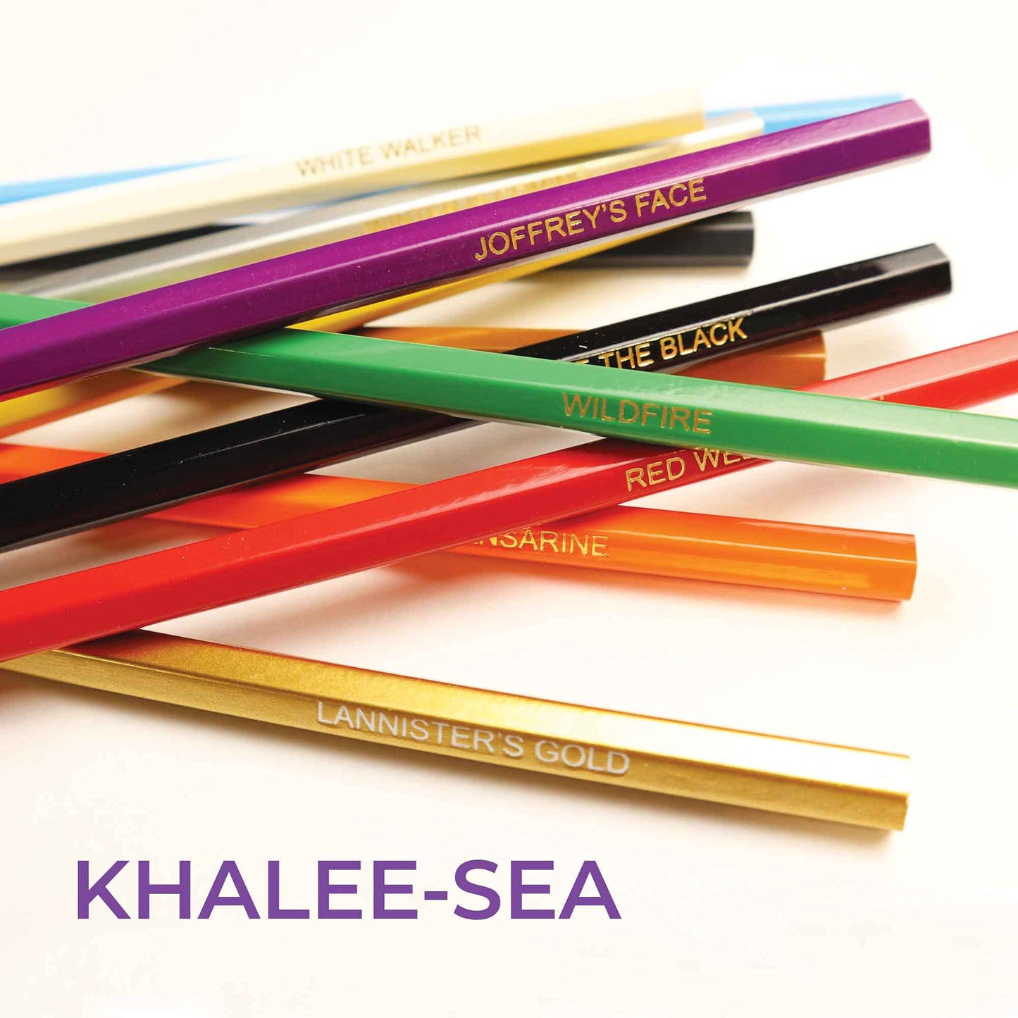 Game of Tones Colored Pencil Set for Fans of Game of Thrones | Set of 12 Parody Pencils | Each