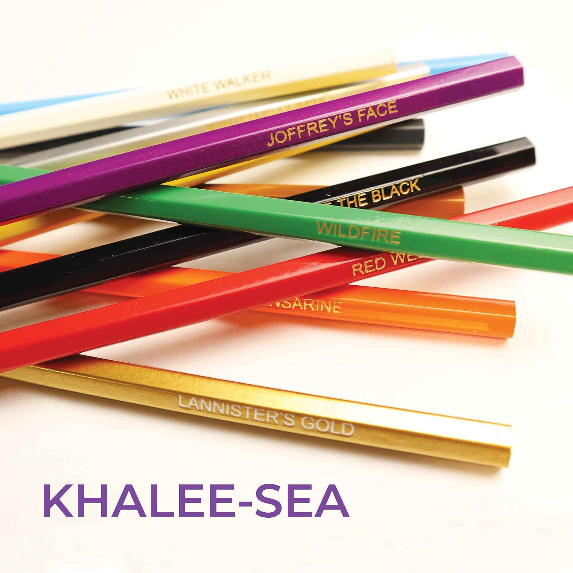 Game of Tones Colored Pencil Set for Fans of Game of Thrones | Set of 12 Parody Pencils | Each