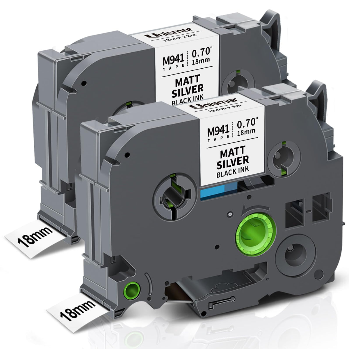 Compatible for Brother TZe-M941 Black on Matte Silver 18mm 0.7 Tz Tape