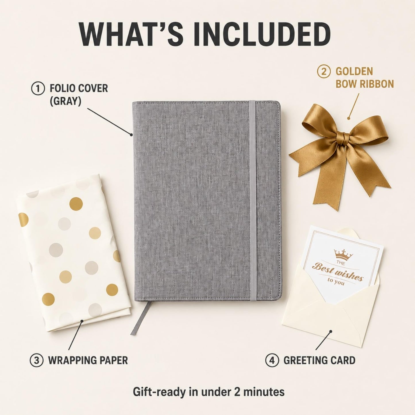 Folio Cover for Rocketbook Letter Size, Trifold Waterproof Notebook Case
