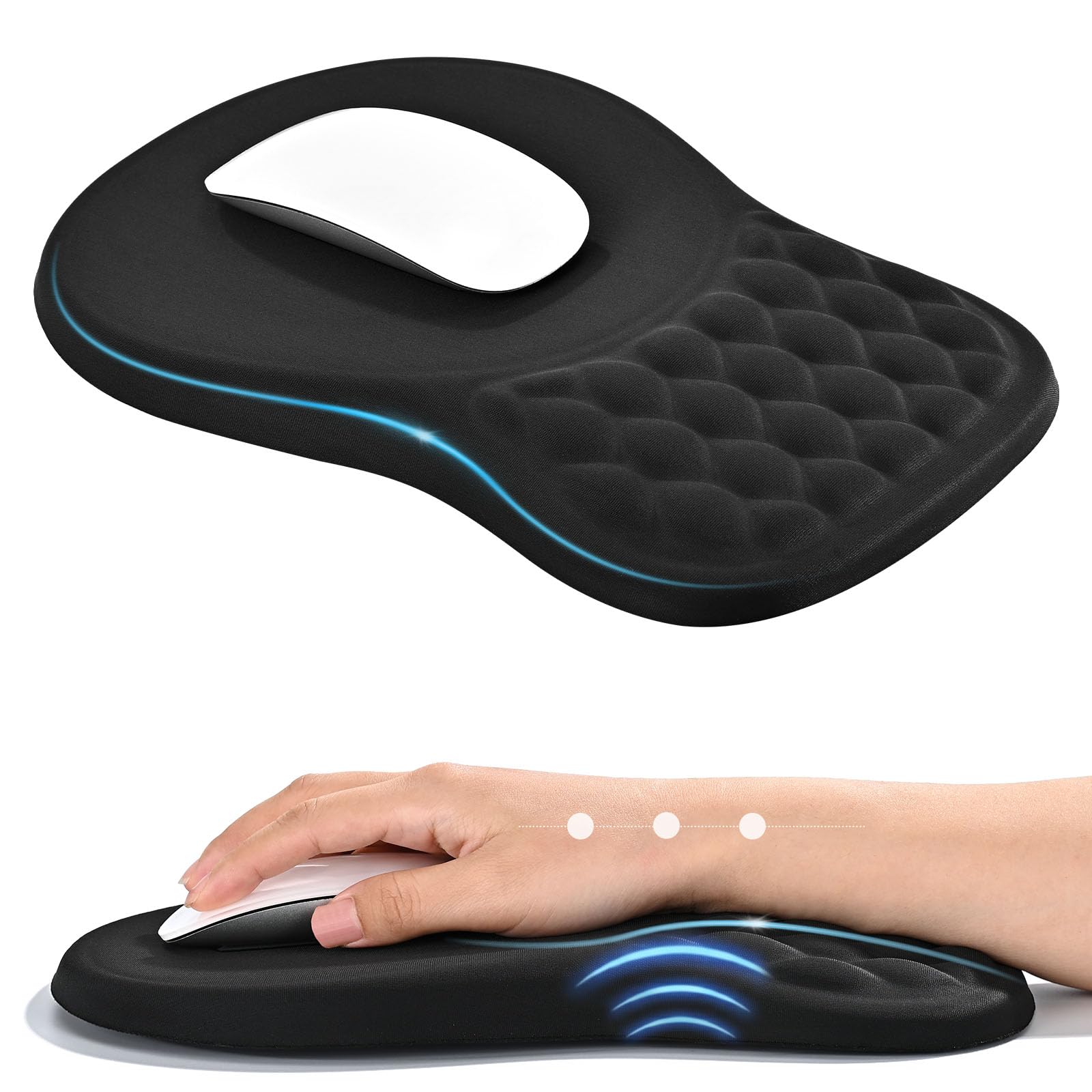 EooCoo Massage Ergonomic Mouse Pad with Dual-Slope Design Wrist Rest