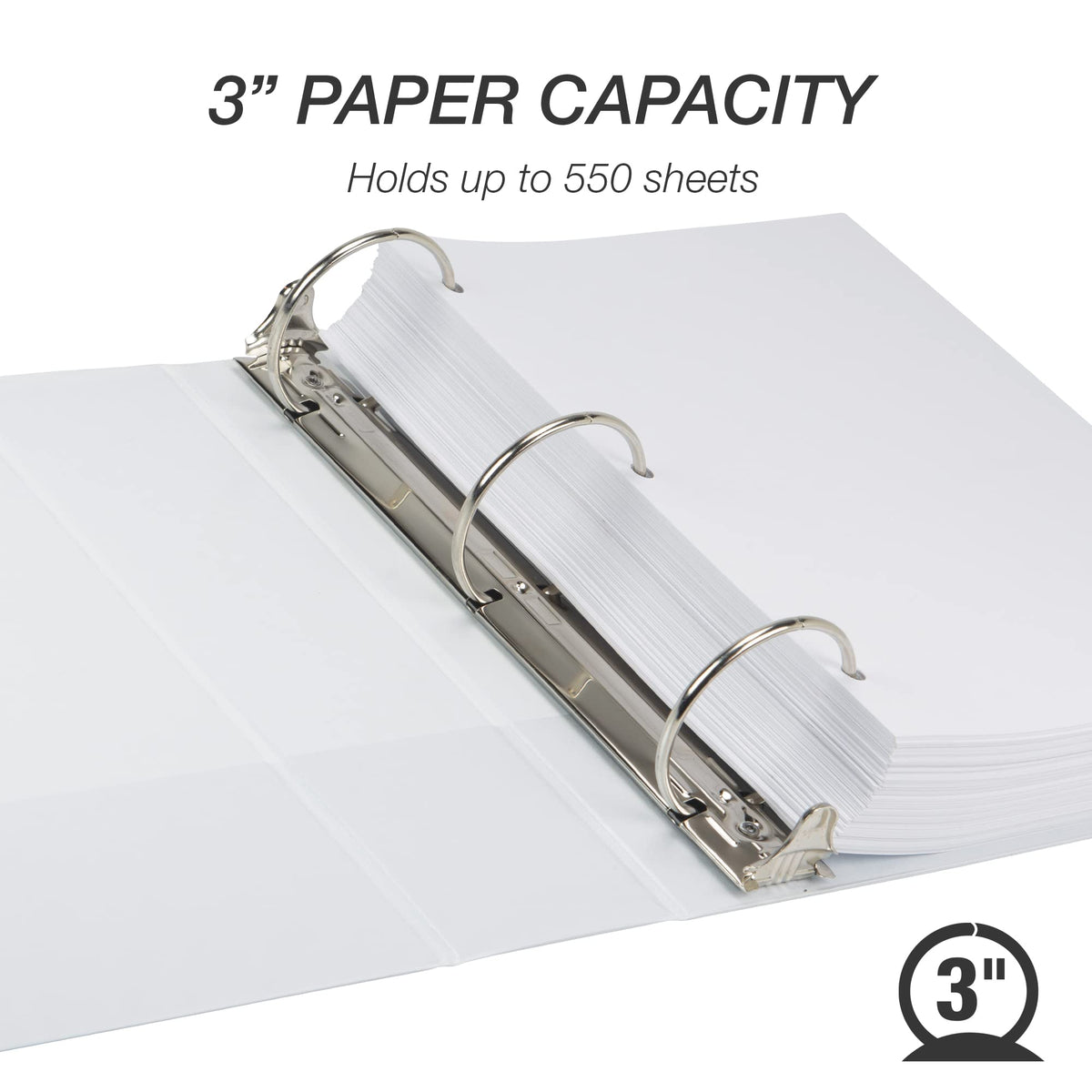 Samsill Plant-Based 3 Inch Durable Round Ring, View Binder, Eco-Friendly, USDA Certified Biobased