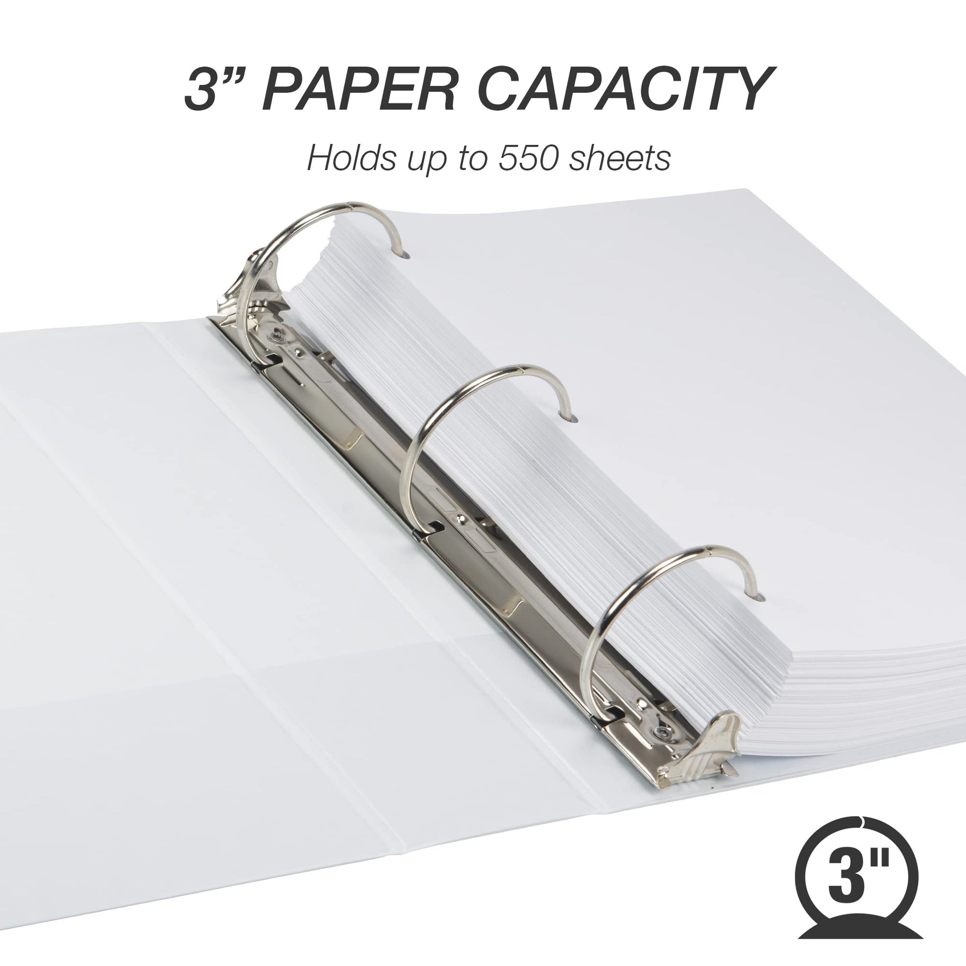 Samsill Plant-Based 3 Inch Durable Round Ring, View Binder, Eco-Friendly, USDA Certified Biobased