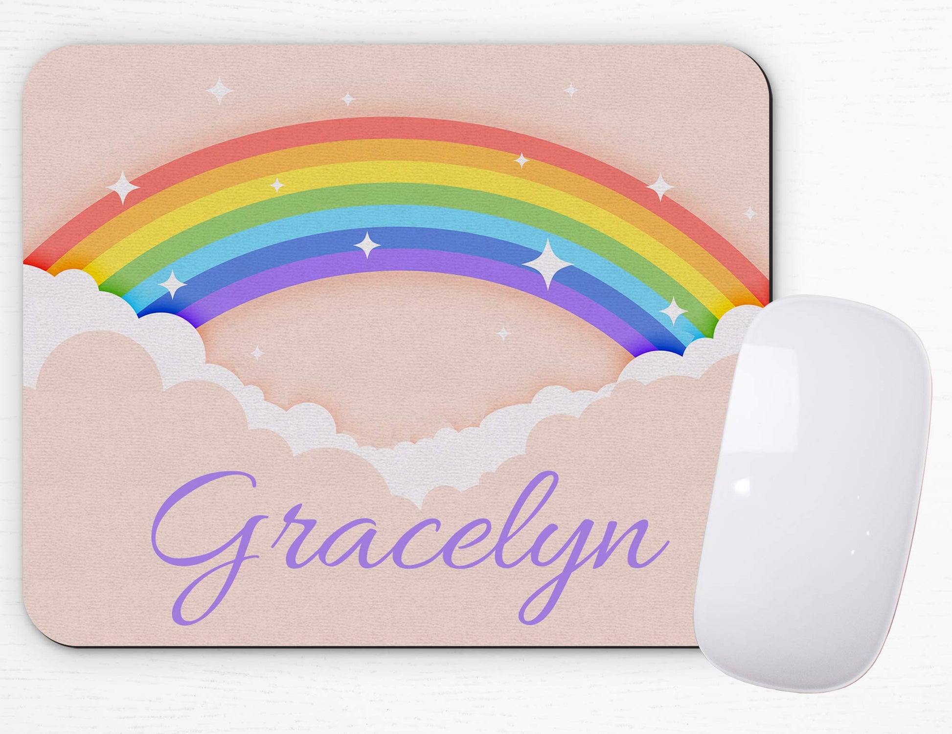Personalized Mouse Pad - Add Your Name - Beautiful Vivid Detailed Print. Brighten up Your workspace