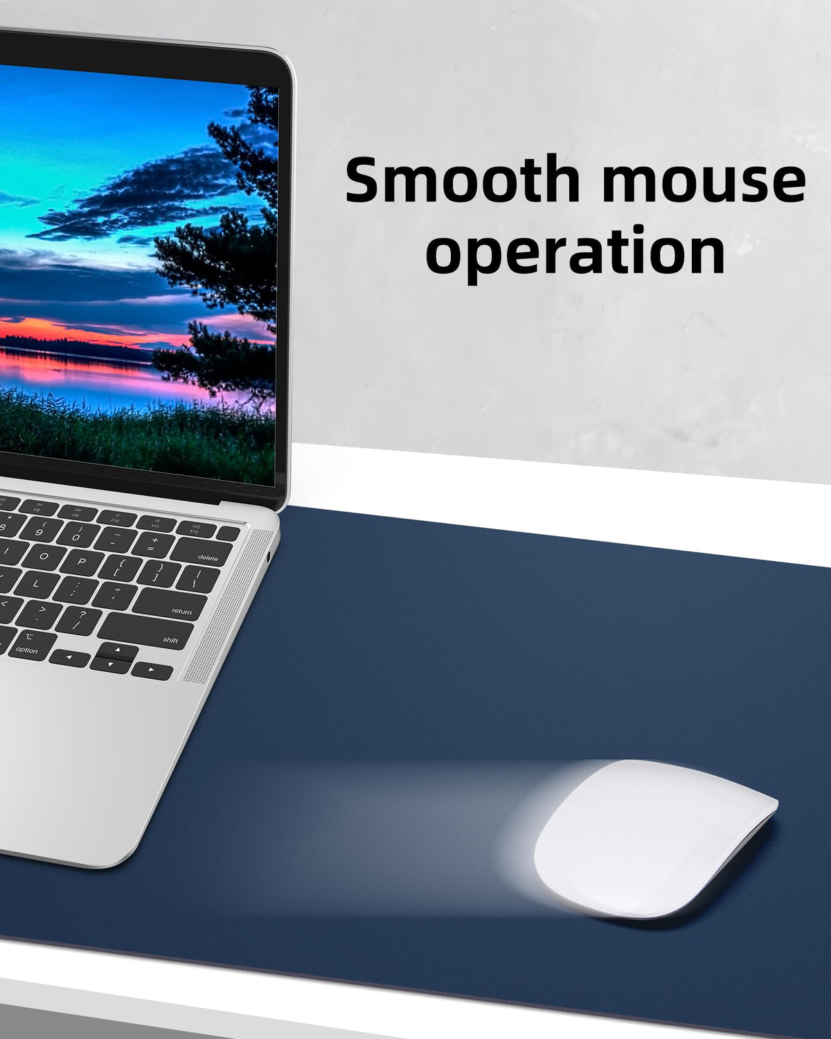 Large Desk Mat,55" x 17"Leather Desk Pad Protector,Large Mouse Pad,Office Desk Mat, Non-Slip PU